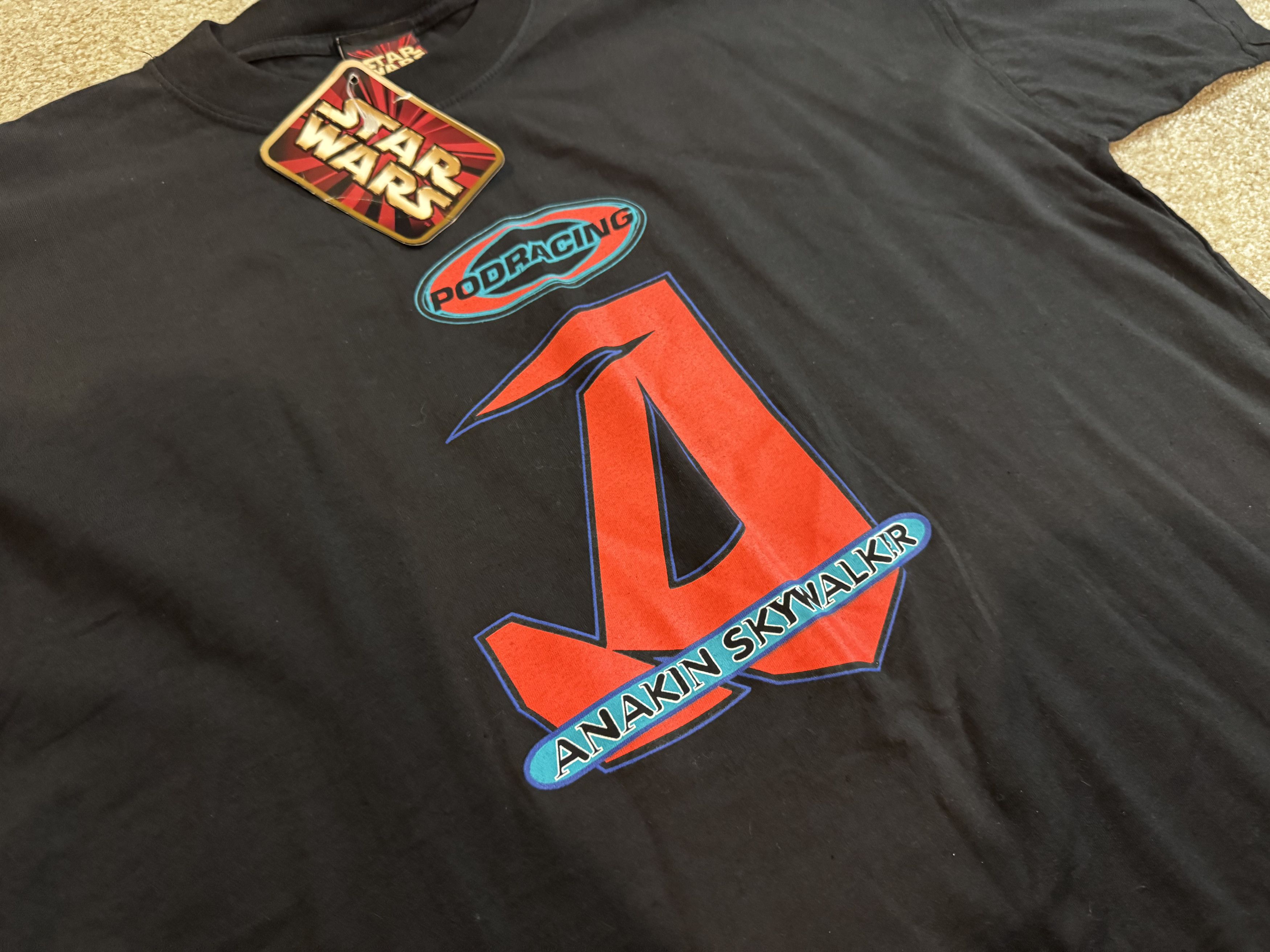 Star Wars × Vintage 100% Authentic 1999 STAR WARS EP I ANAKIN POD RACING T-SHIRT Size US XL / EU 56 / 4 - 2 Thumbnail