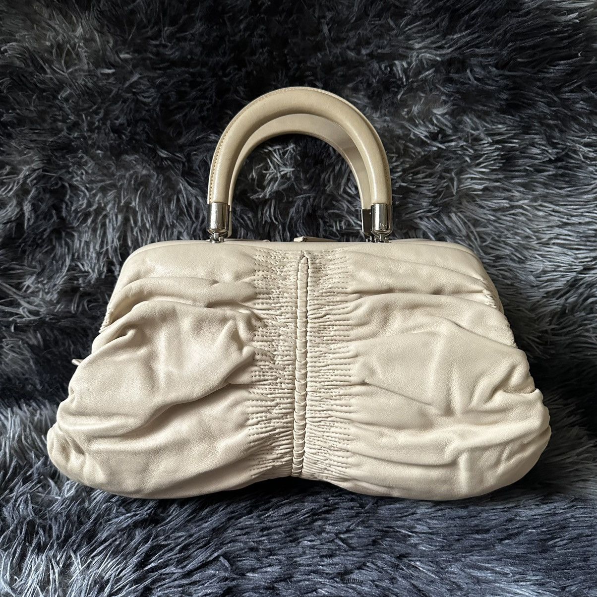 Dior Dior Light Beige Leather Karenina East West Karenina Satchel Size ONE SIZE - 5 Thumbnail