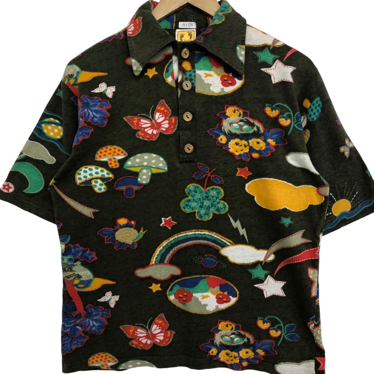 Hang Ten × Vintage *Vintage HANG TEN Full print flower n butterfly polo tee Size US M / EU 48-50 / 2 - 2 Thumbnail