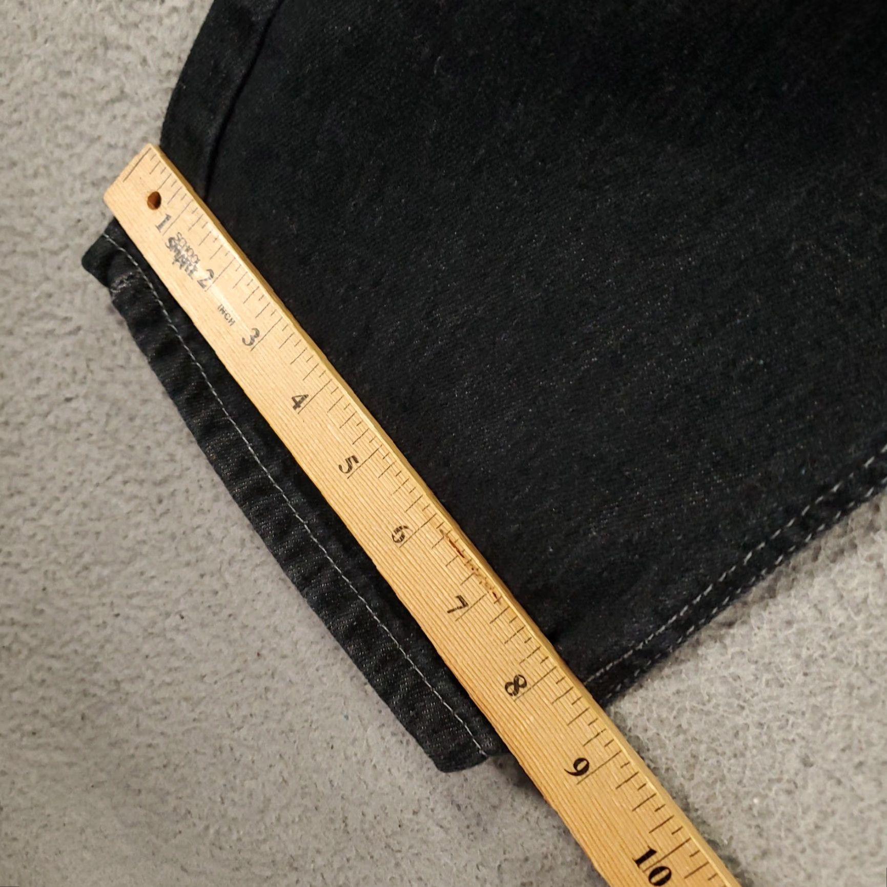 Vintage Mecca Jeans Mens Black Size 38x32 35x30 Denim Dark Wash 5-Pocket Straight Size US 35 - 5 Thumbnail