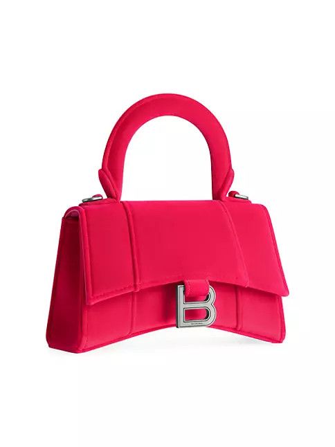 Balenciaga o1mt1gz0824 Size: OS / Hourglass XS Handbag Velvet Jersey Size ONE SIZE - 2 Thumbnail