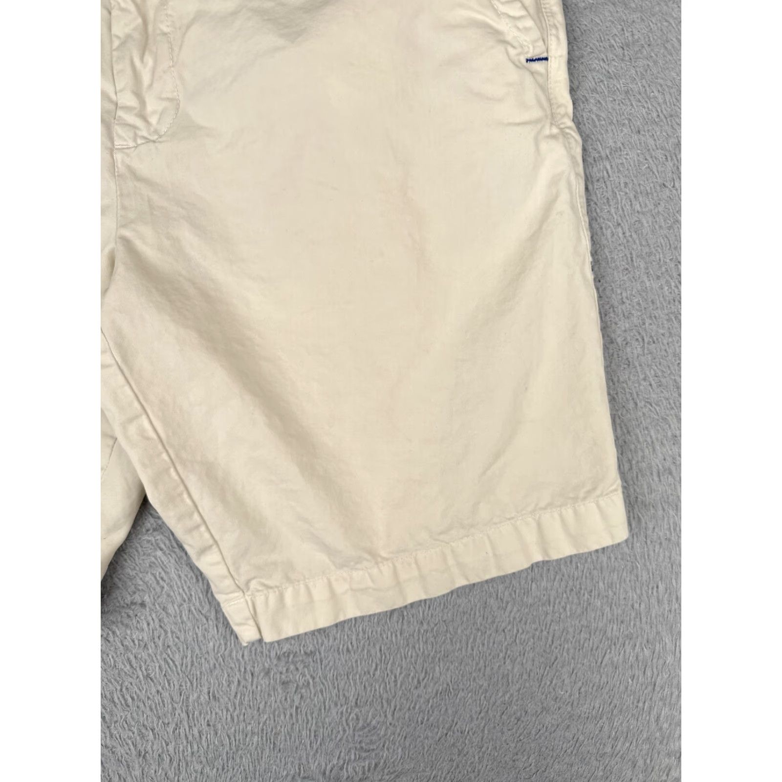 Tommy Bahama Tommy Bahama Shorts Mens 34 Chino Flat Front Zip Fly Beige Khaki Casual Beach Linen Cotton Blend Pockets Size US 34 / EU 50 - 3 Thumbnail