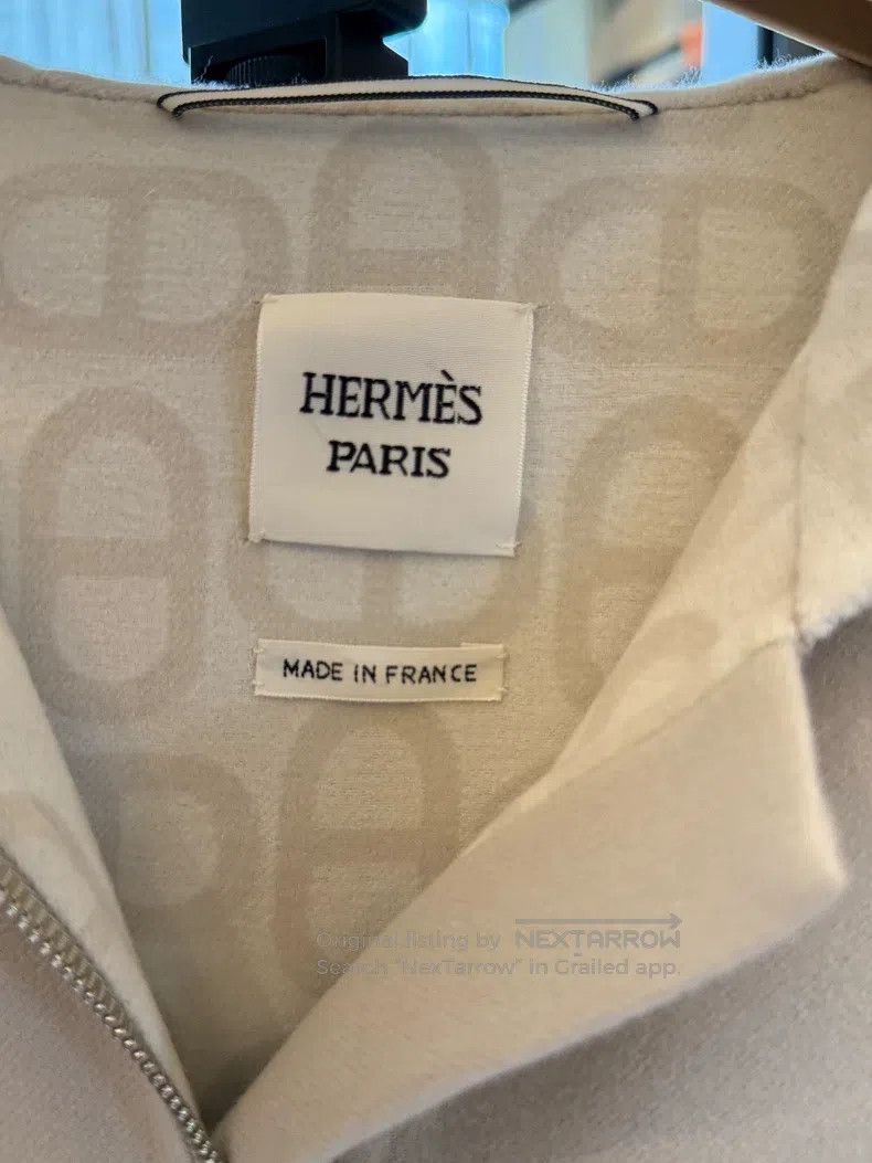 Hermes Hermes Beige Hooded Coat, High-Quality Wool Blend Size XS / US 0-2 / IT 36-38 - 2 Thumbnail
