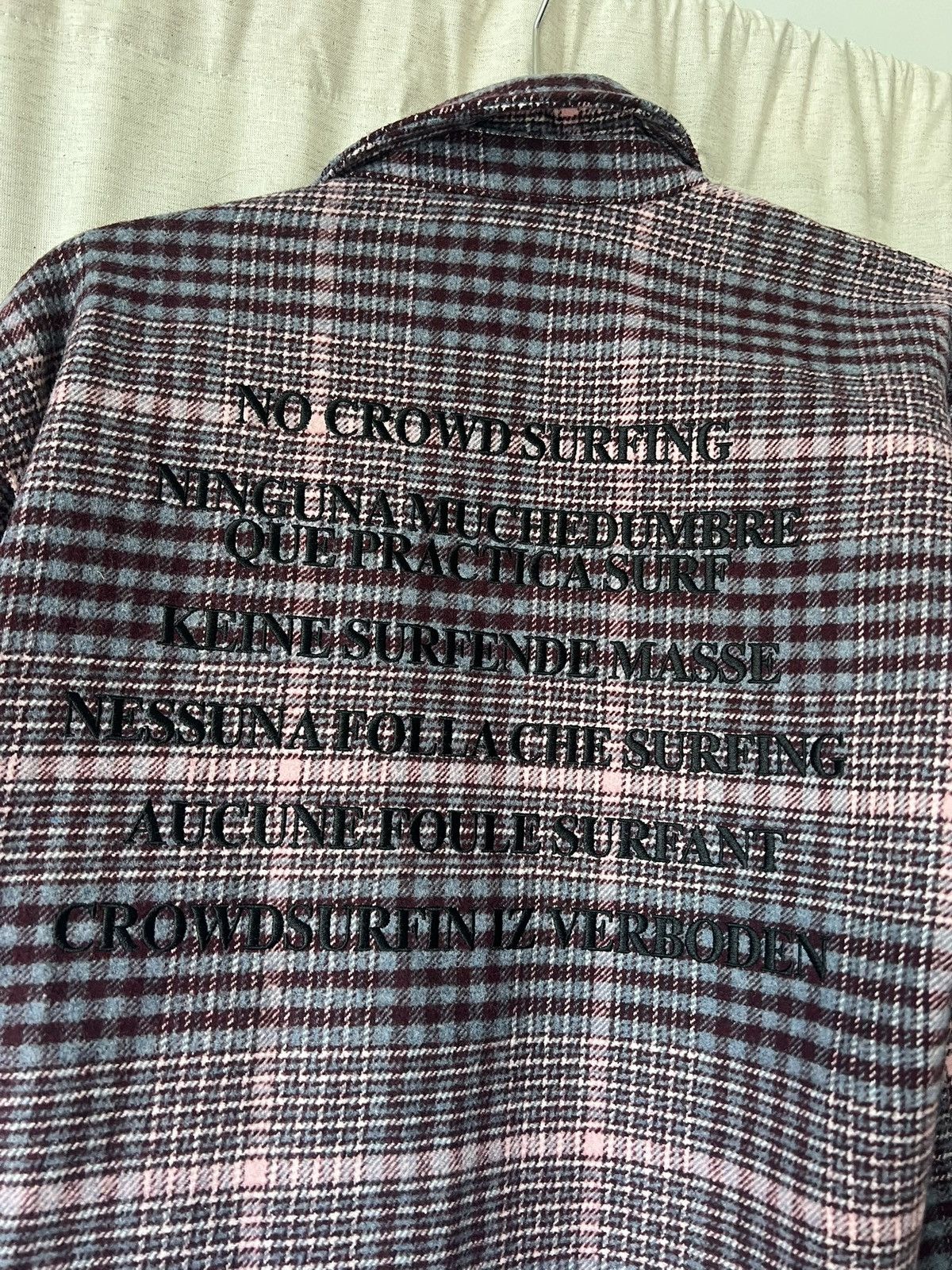 Pleasures ‘NO CROWDSURFING’ Plaid Flannel from Pleasures Size US S / EU 44-46 / 1 - 4 Thumbnail