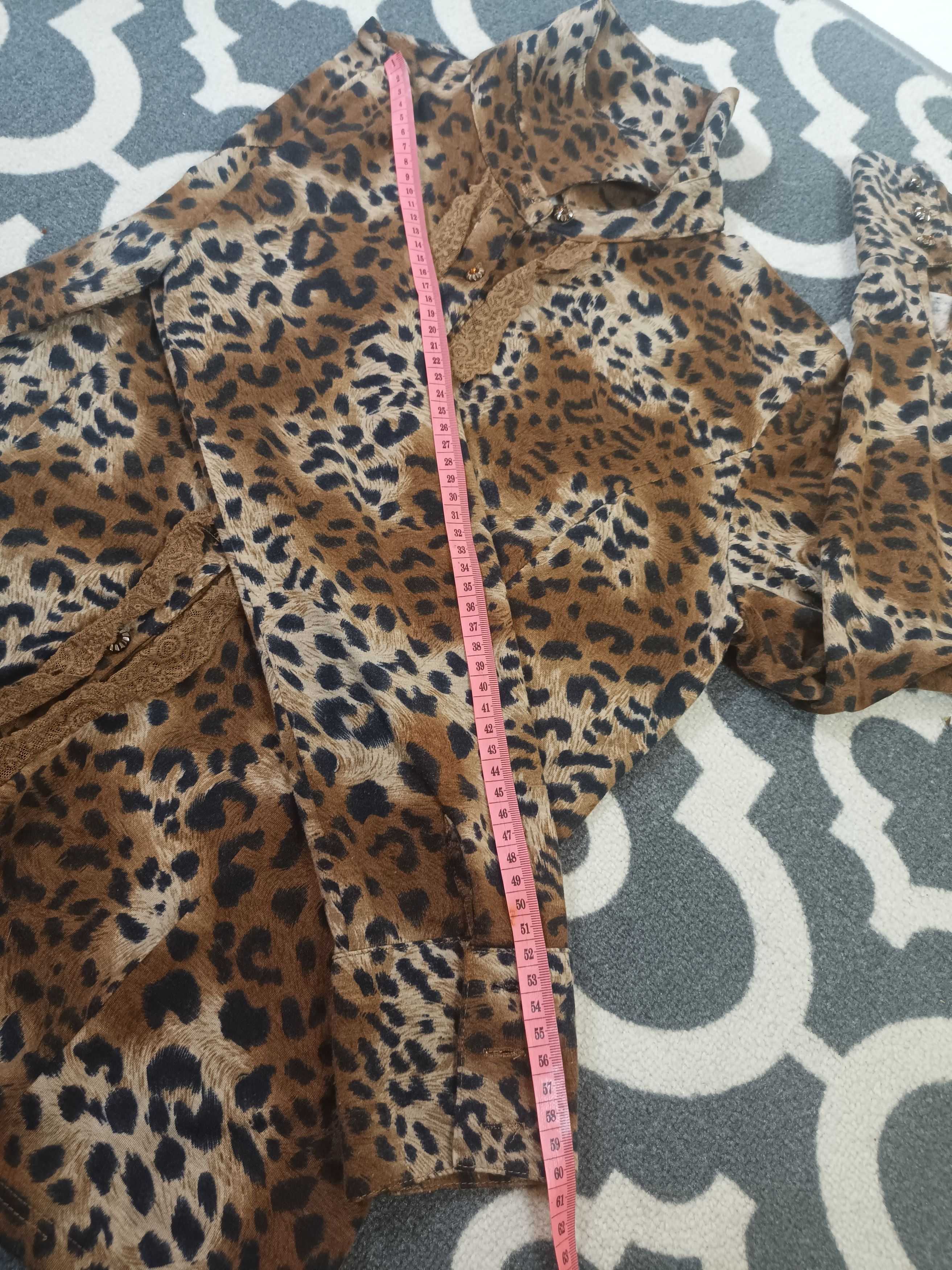The Unbranded Brand FABIO FERRETTI Leopard Lace Shirt Size M / US 6-8 / IT 42-44 - 6 Thumbnail