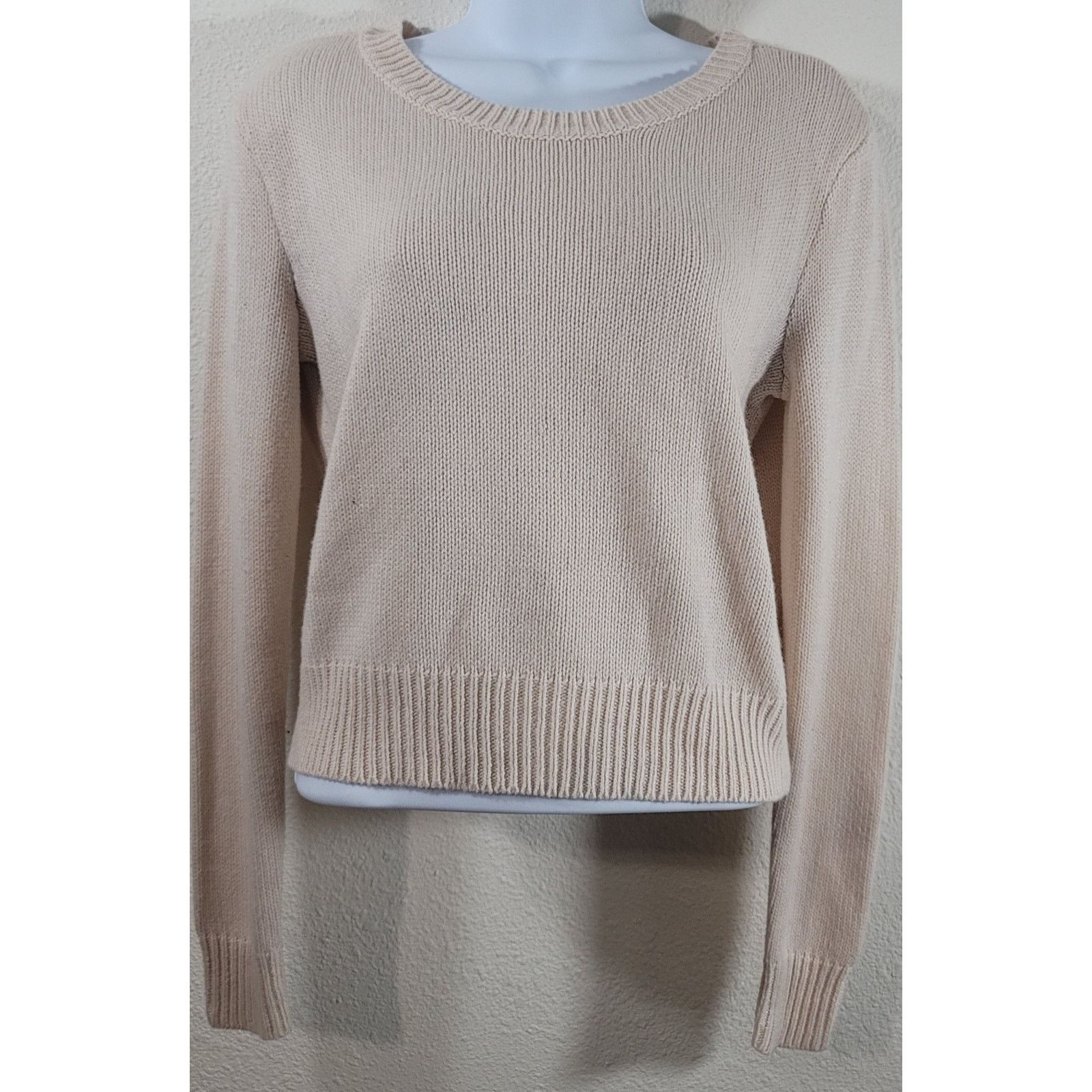 Other Divided Pink Cropped Crew Neck Long Sleeve Sweater Small Size S / US 4 / IT 40 - 1 Thumbnail