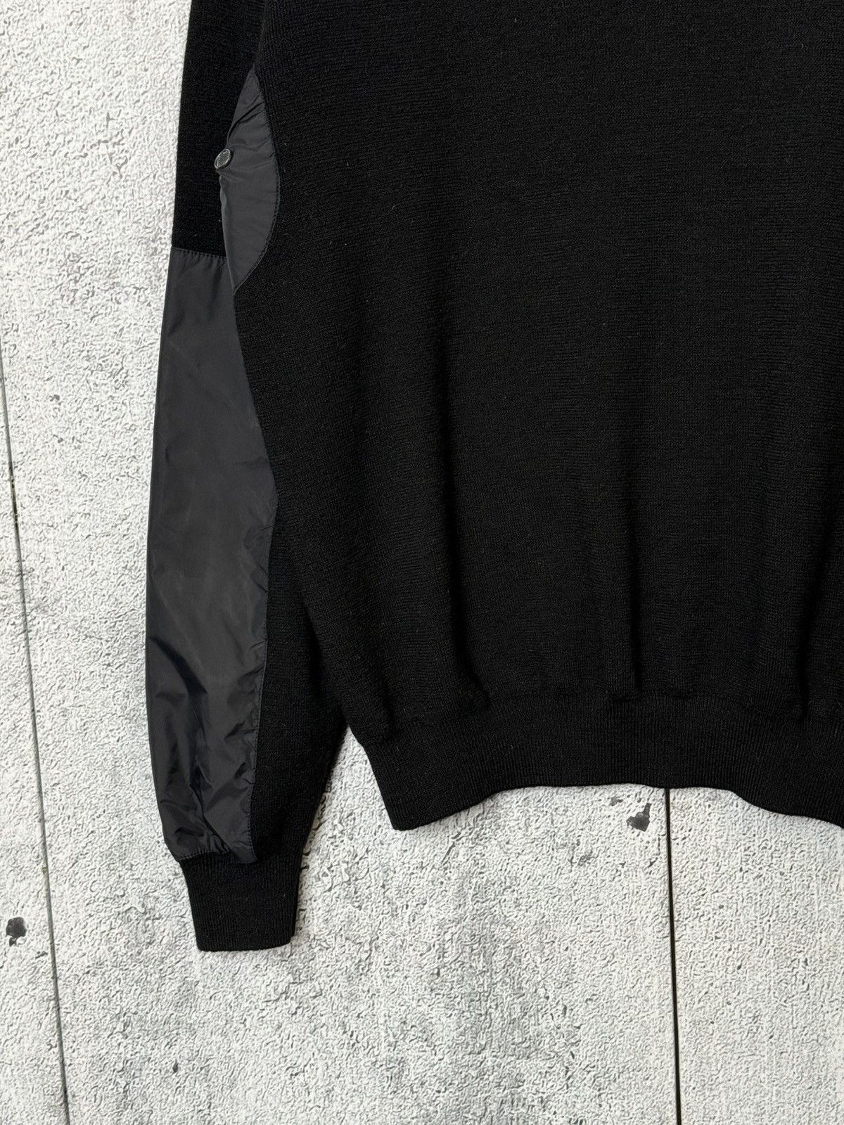 Prada Vintage Prada Sport Black Wool & Nylon Sweater Zip Pullover Size US L / EU 52-54 / 3 - 17 Thumbnail