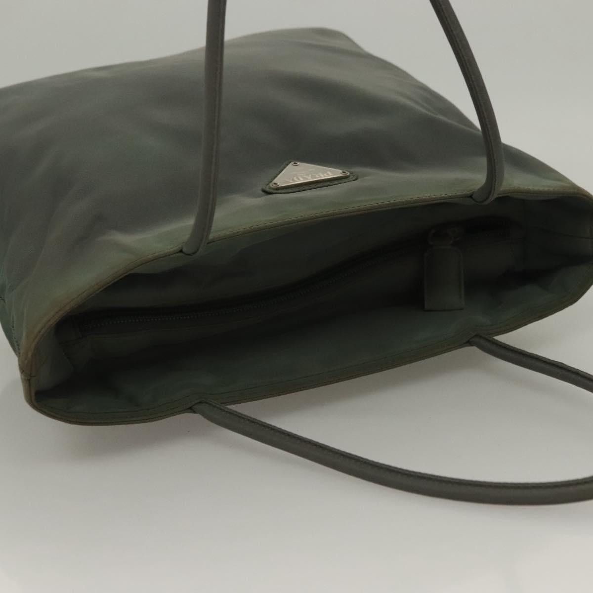 Prada PRADA Hand Bag Nylon Khaki Silver Size ONE SIZE - 6 Thumbnail