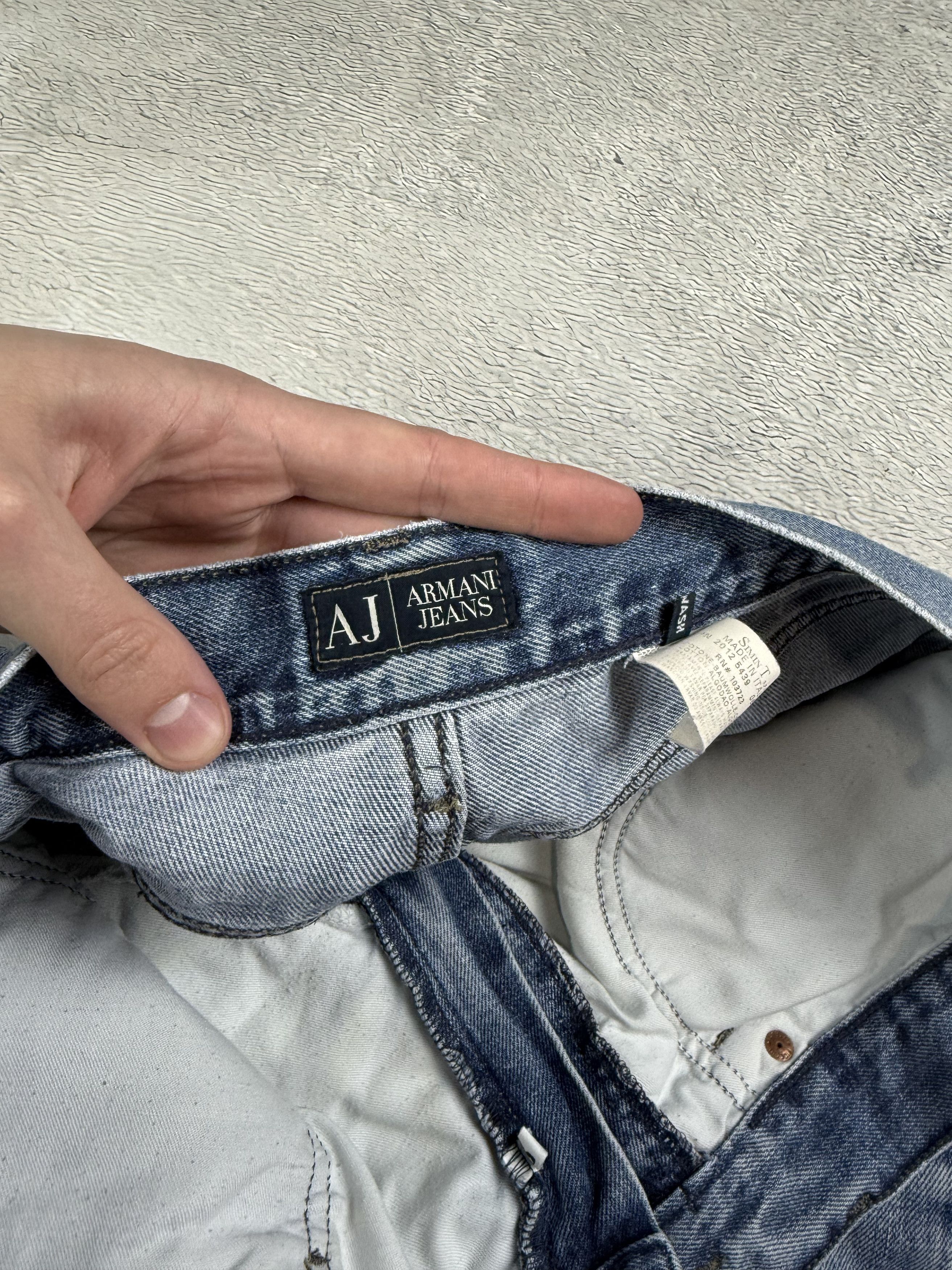Armani × Vintage Armani Jeans Vintage Pants J16 Relaxed Fit Straight Blue Size US 38 / EU 54 - 6 Thumbnail