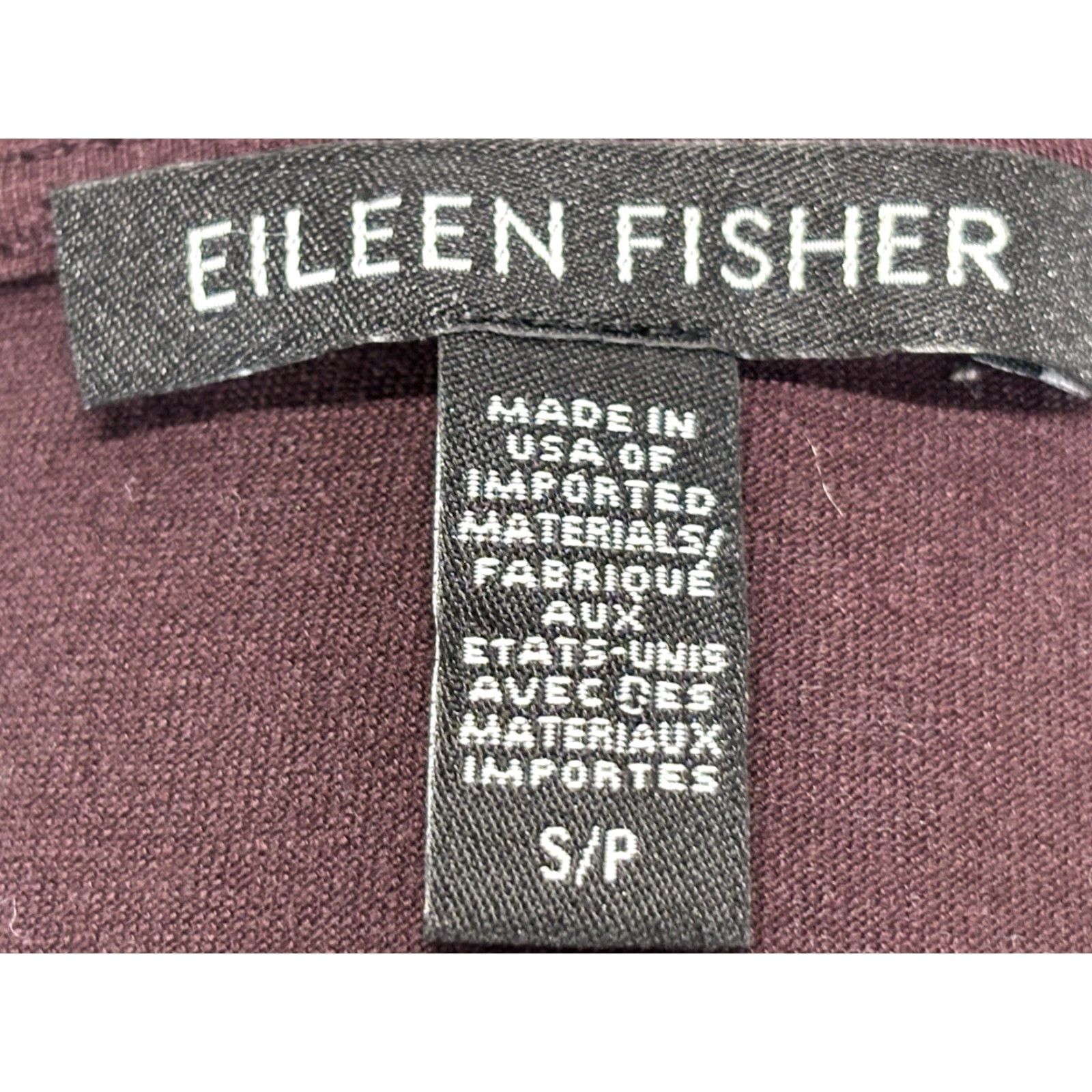 Eileen Fisher EILEEN FISHER Tencel Tunic T-Shirt Small Burgundy Casual Womens Size S / US 4 / IT 40 - 6 Thumbnail