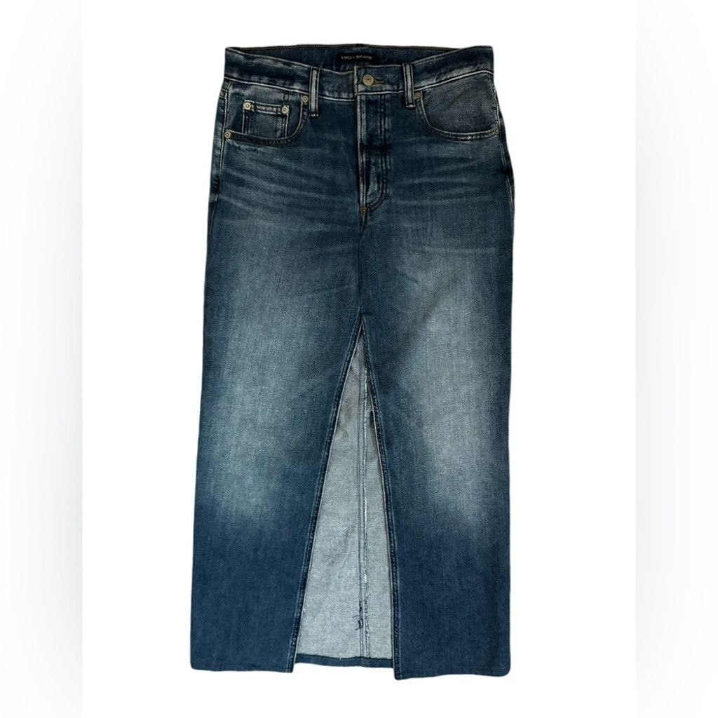 Lucky Brand Lucky Brand Jean Midi Skirt Blue Size 6. Size 28" / US 6 / IT 42 - 15 Thumbnail