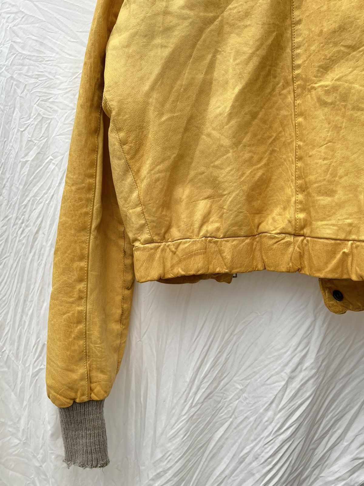 Giorgio Brato Giorgio Brato yellow leather vintage jacket Size US XXS / EU 40 - 15 Thumbnail