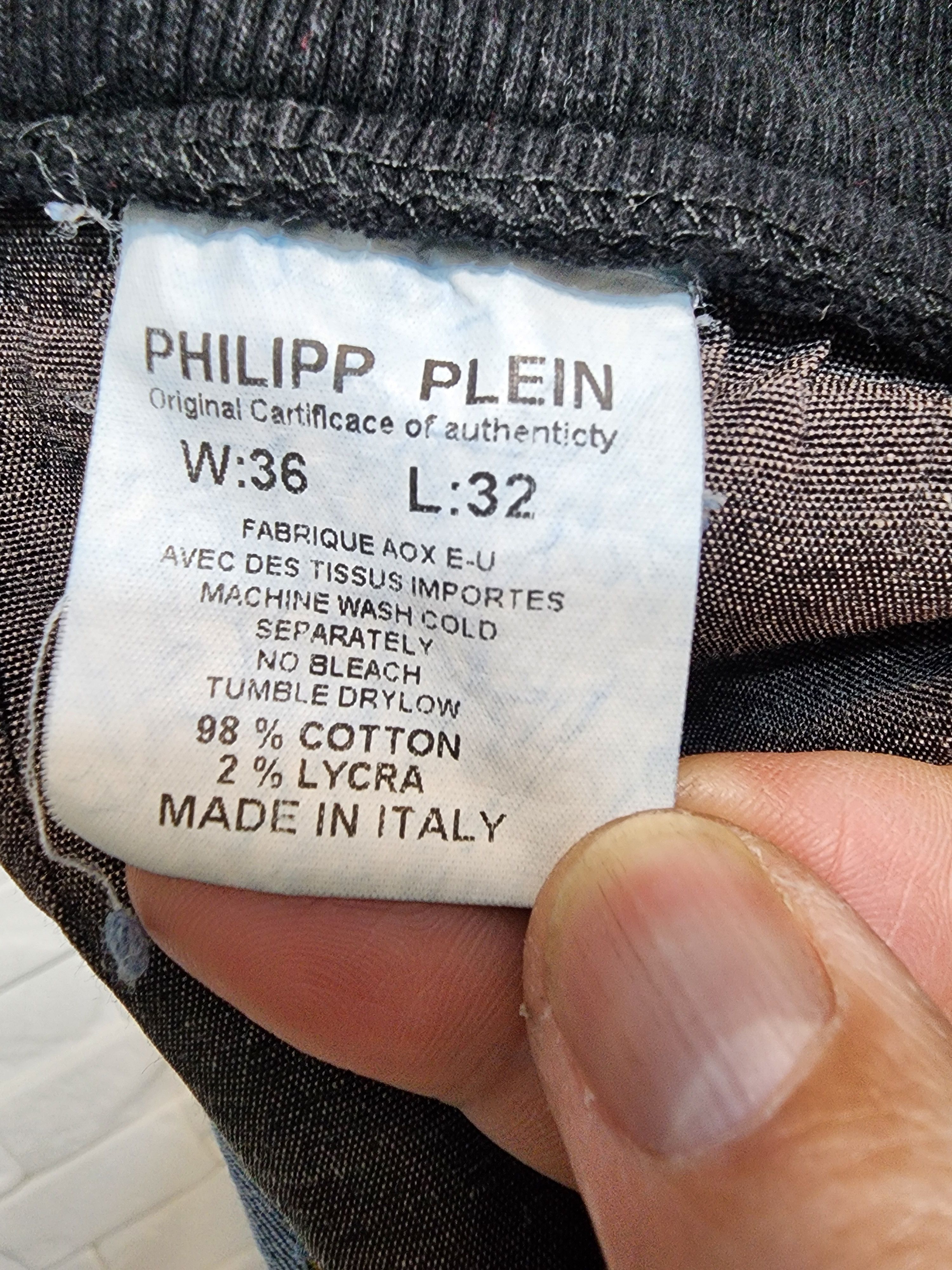 Philipp Plein Blue Denim Jeans Mens: Cotton Fabric, Mid-Rise Size US 36 / EU 52 - 8 Thumbnail