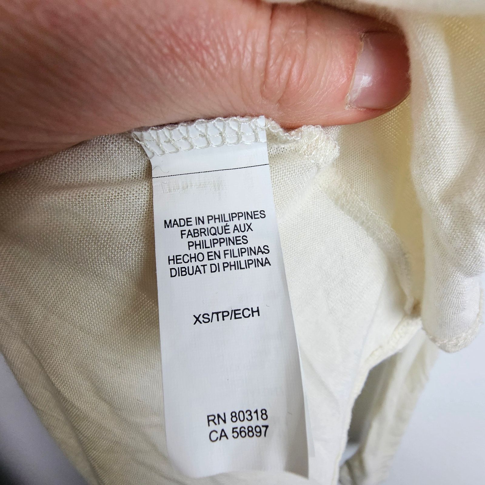 Lucky Brand Lucky Brand Women Henley Size XS Velvet Front Cream Size XS / US 0-2 / IT 36-38 - 8 Thumbnail