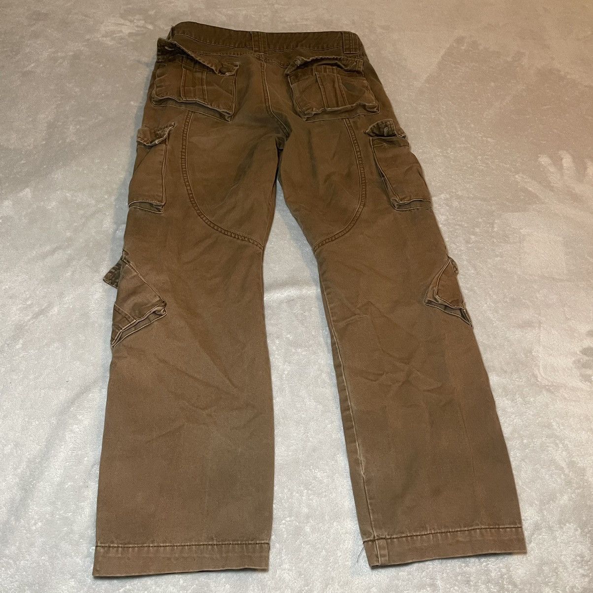 Other Vintage Matchstick Mens Cargo Pants Brown Cotton 33x30 Y2K Size US 33 - 2 Thumbnail