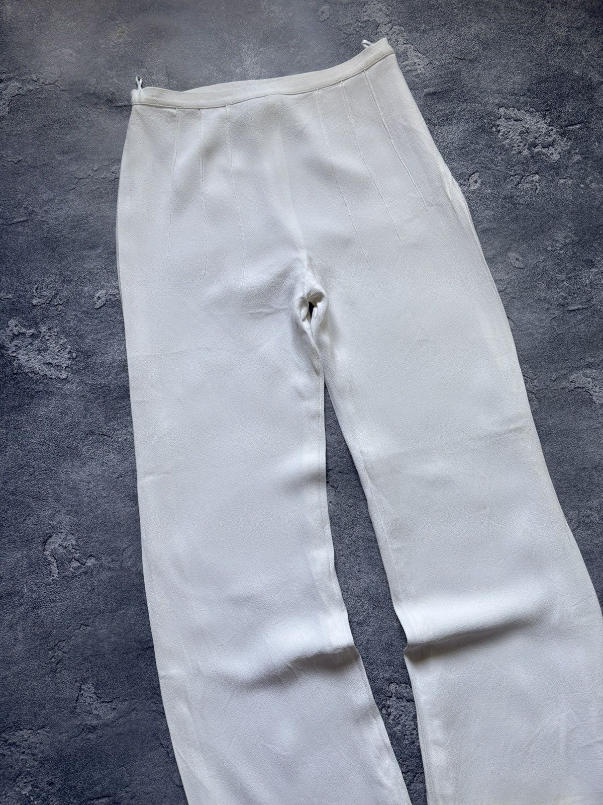 Claude Montana RARE 90s Claude Montana Paris Vintage Baggy White Pants Size 30" / US 8 / IT 44 - 2 Thumbnail