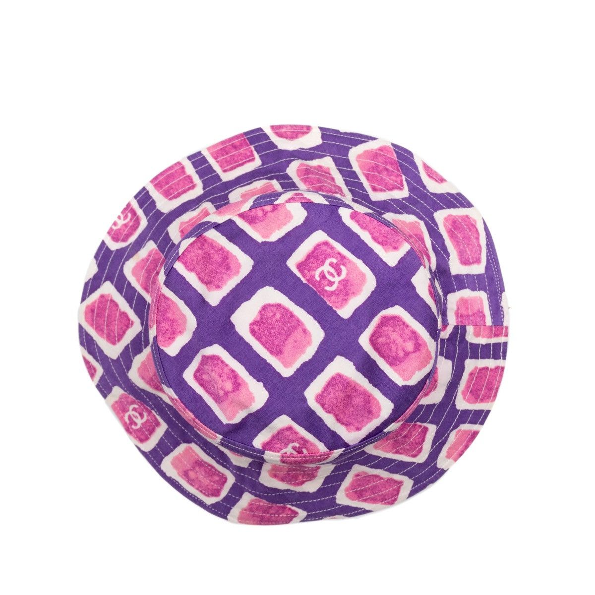 Chanel CHANEL Y2K CC Logo Multicolor Abstract-Print Bucket Hat 57 Size ONE SIZE - 2 Thumbnail