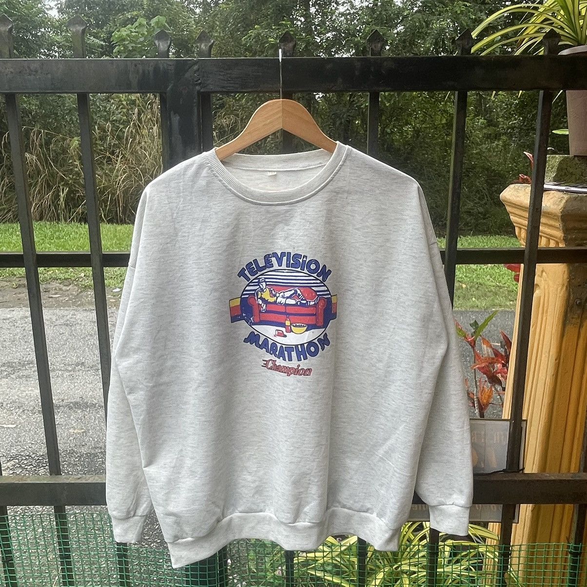 Japanese Brand × Vintage 🔥🇯🇵Vintage Television Champion Marathon Sweatshirts Size US L / EU 52-54 / 3 - 1 Thumbnail