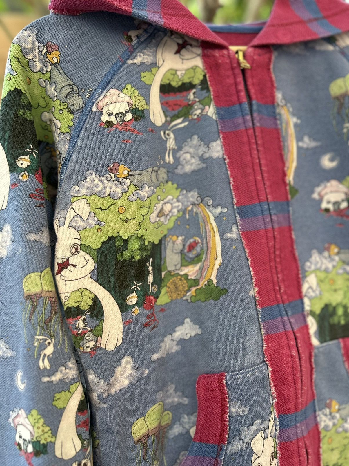 Japanese Brand Vintage Psychedelic Alt Bunny Zip Up Size S / US 4 / IT 40 - 5 Thumbnail