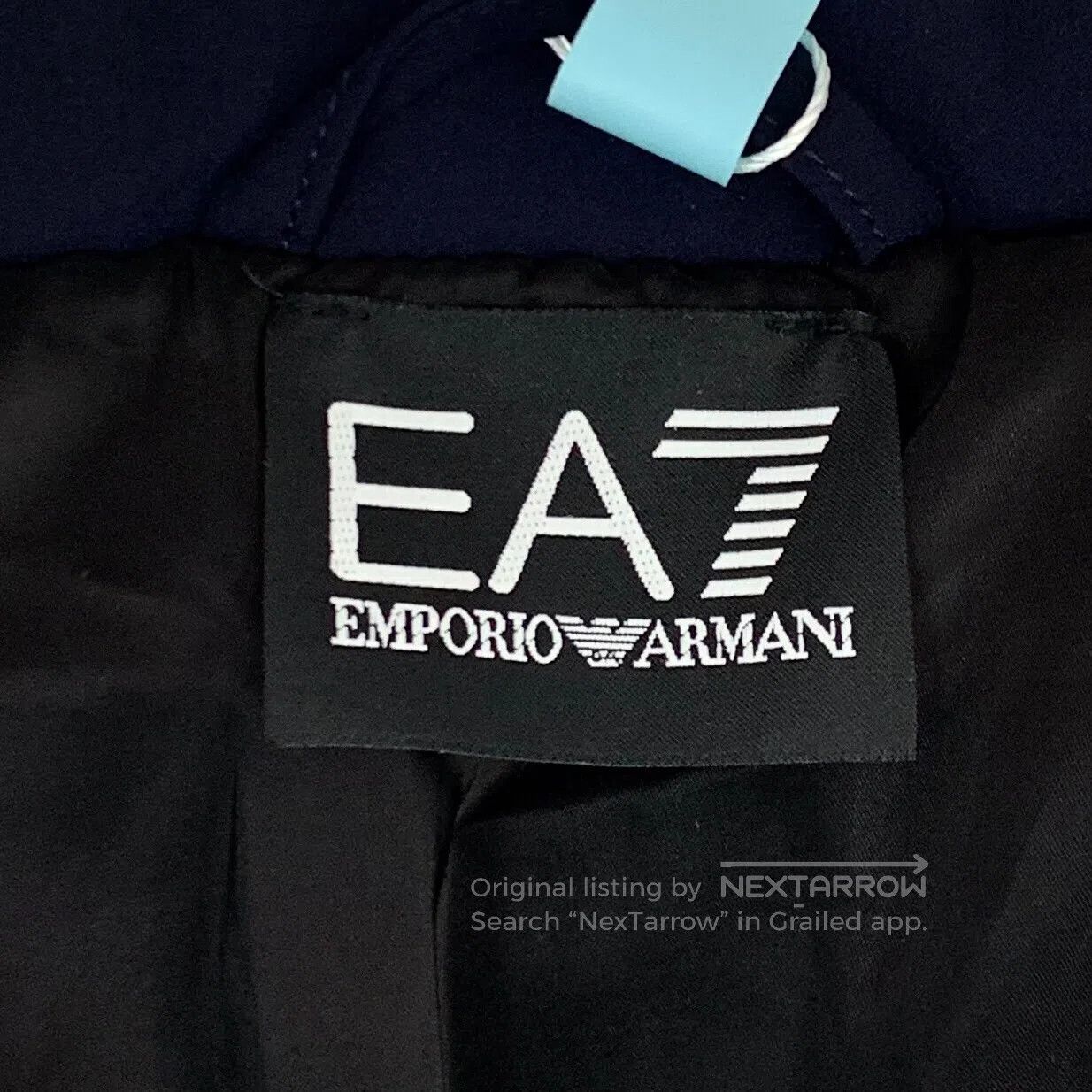 Armani Armani Dark Blue Badge Design Stand Collar Zipper Long-Sle Size US M / EU 48-50 / 2 - 6 Thumbnail
