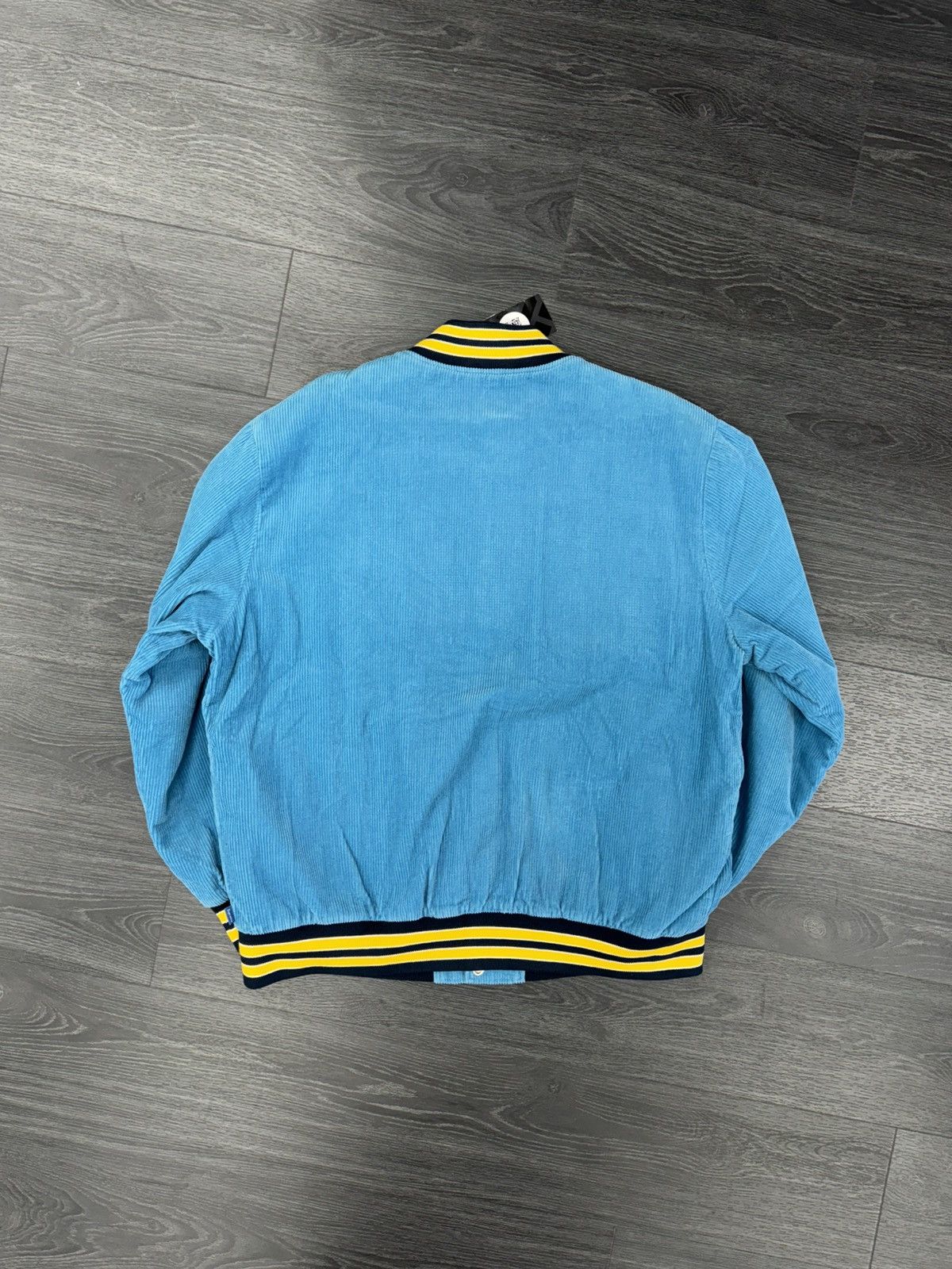 Supreme Supreme Old English Corduroy Varsity Jacket (Light Blue) Size US XL / EU 56 / 4 - 2 Thumbnail