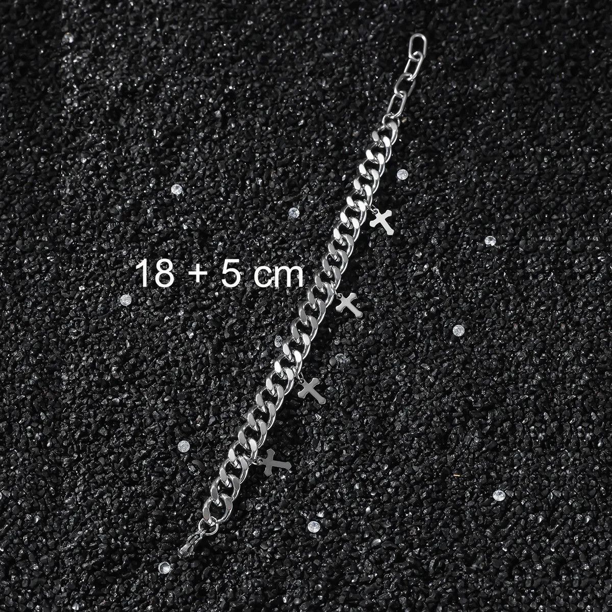 Jewelry Hip-Hop Cross Stainless Steel Plating Bracelet Size ONE SIZE - 4 Thumbnail