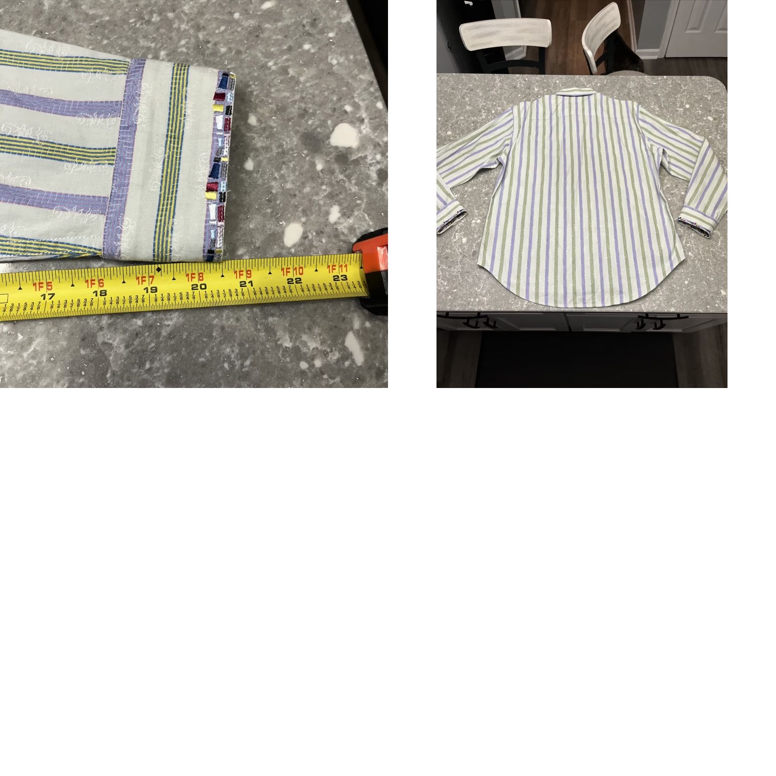Robert Graham Robert Graham Zen Shirt Mens XL Light Purple Stripe Long Sleeve Button Front Size US XL / EU 56 / 4 - 8 Thumbnail
