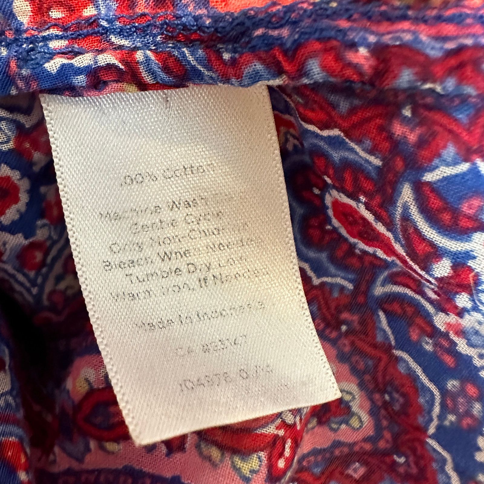 Other Talbots Paisley Button Down Shirt Top 8P P8 8 Pink Blue Size M / US 6-8 / IT 42-44 - 6 Thumbnail