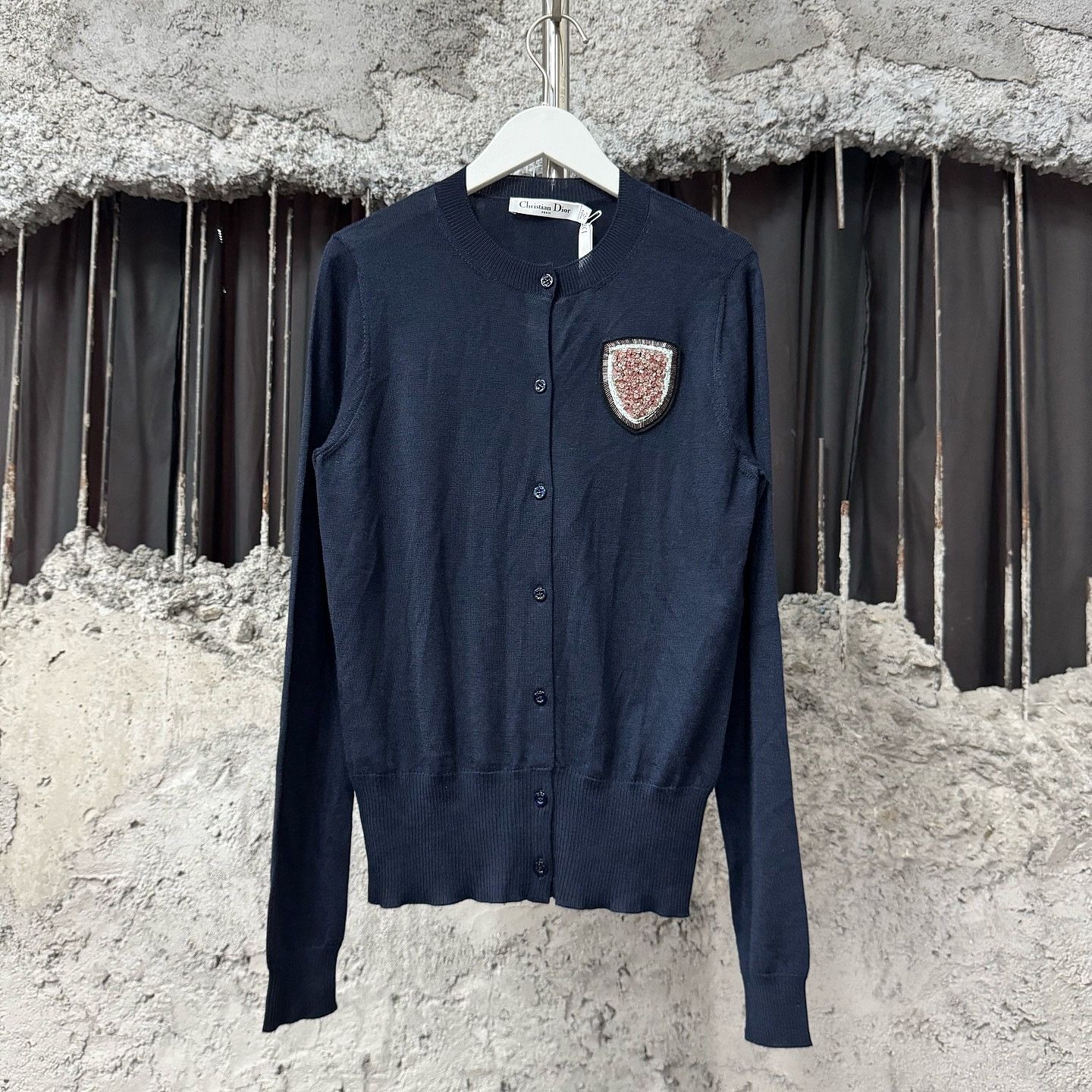 Dior Dior Rhinestone Shield Cardigan Size FR 38 Size S / US 4 / IT 40 - 1 Thumbnail