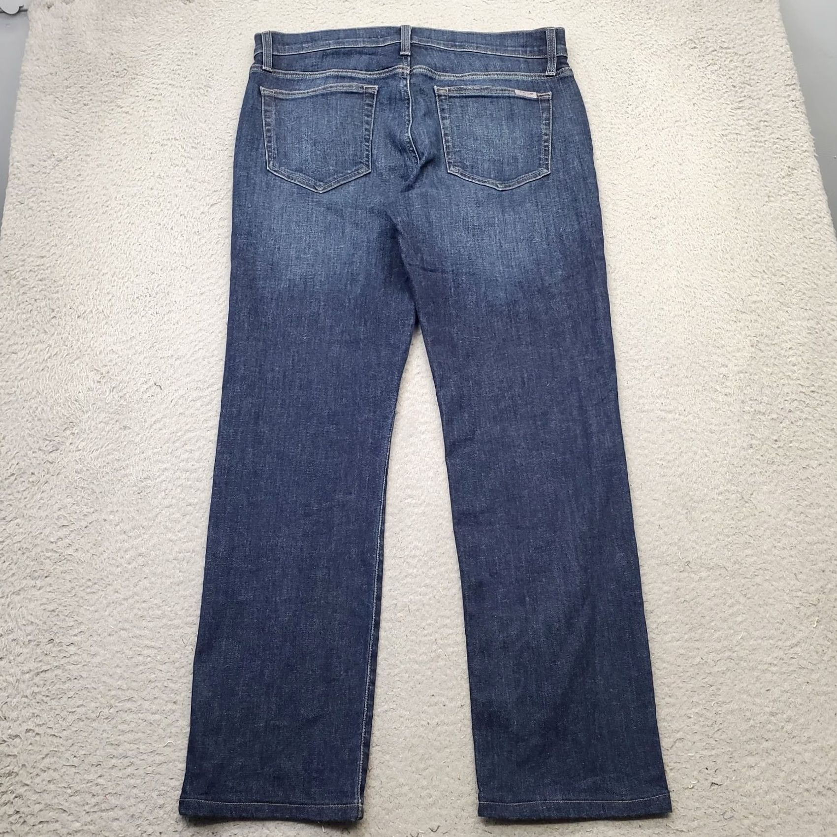 Vintage Joe's Jeans Womens 33 Blue Denim Faded Single-Stitch 5-Pocket Straight Leg Jeans Size 24" / US 00 / IT 34 - 2 Thumbnail