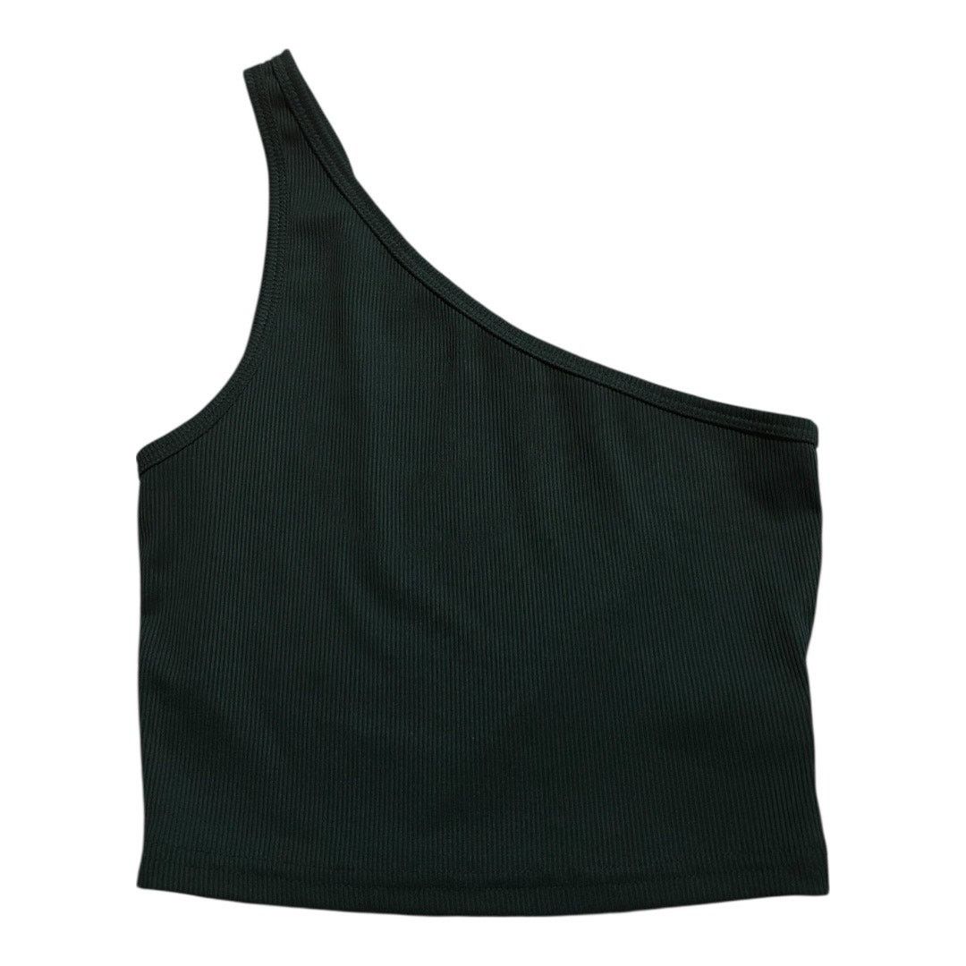 Shein SHEIN Hunter Green One Shoulder Crop Top Ribbed Size M Size M / US 6-8 / IT 42-44 - 1 Thumbnail
