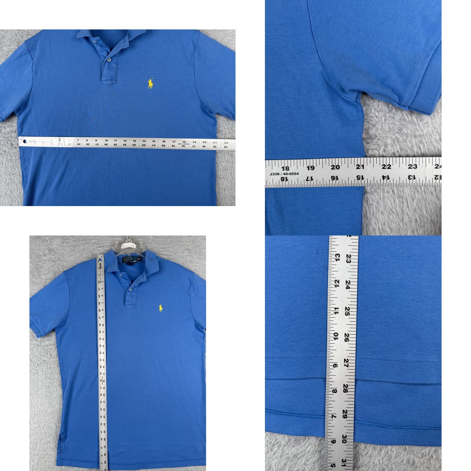 Ralph Lauren VINTAGE Ralph Lauren Polo Shirt Adult Medium Blue Jersey Short Sleeve Slim Fit 100% Cotton Embroidered Logo Mens Size US M / EU 48-50 / 2 - 8 Thumbnail