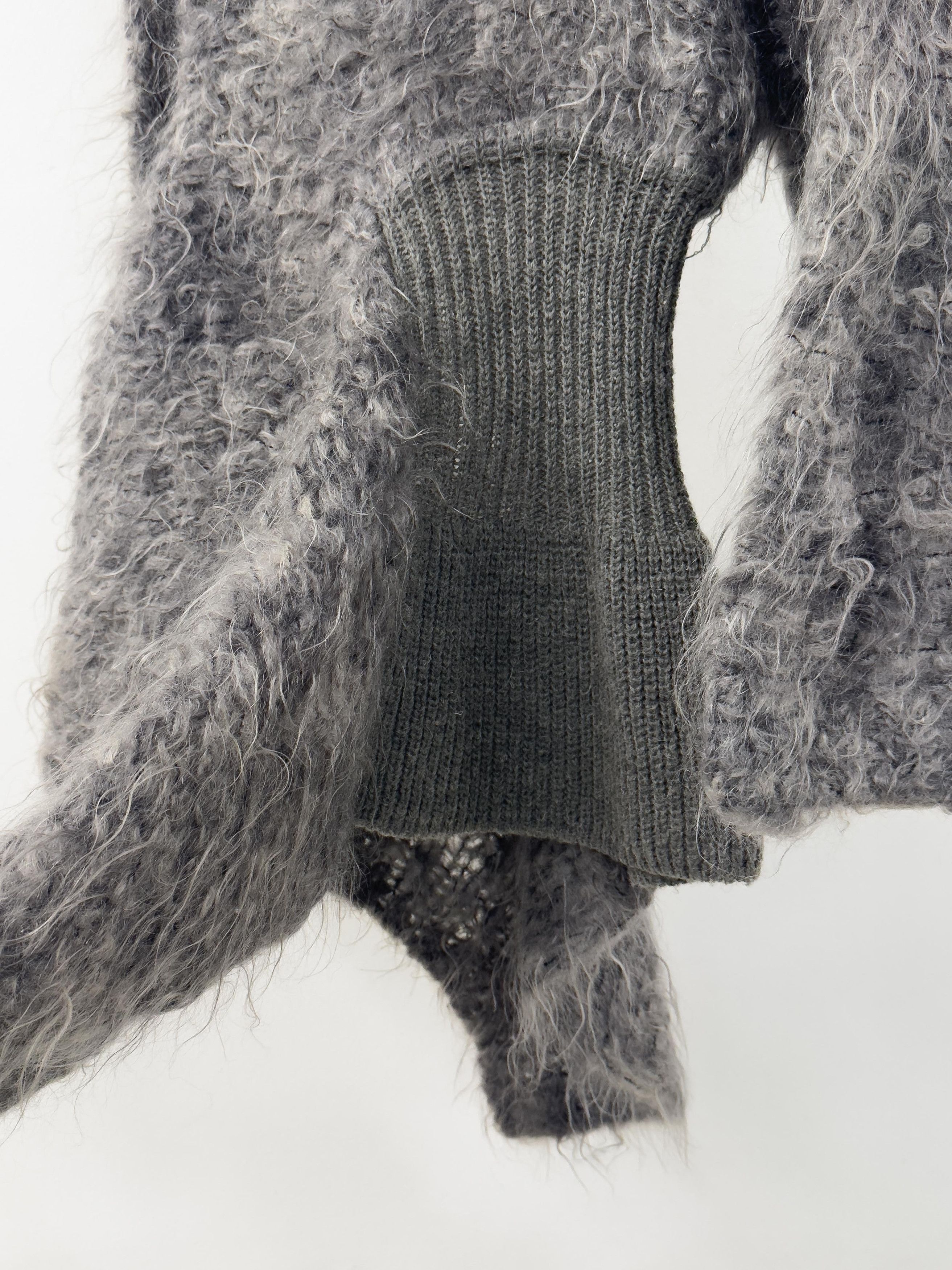 Issey Miyake 80s Issey Miyake Asymmetric Mohair Texture Sweater Size M / US 6-8 / IT 42-44 - 2 Thumbnail