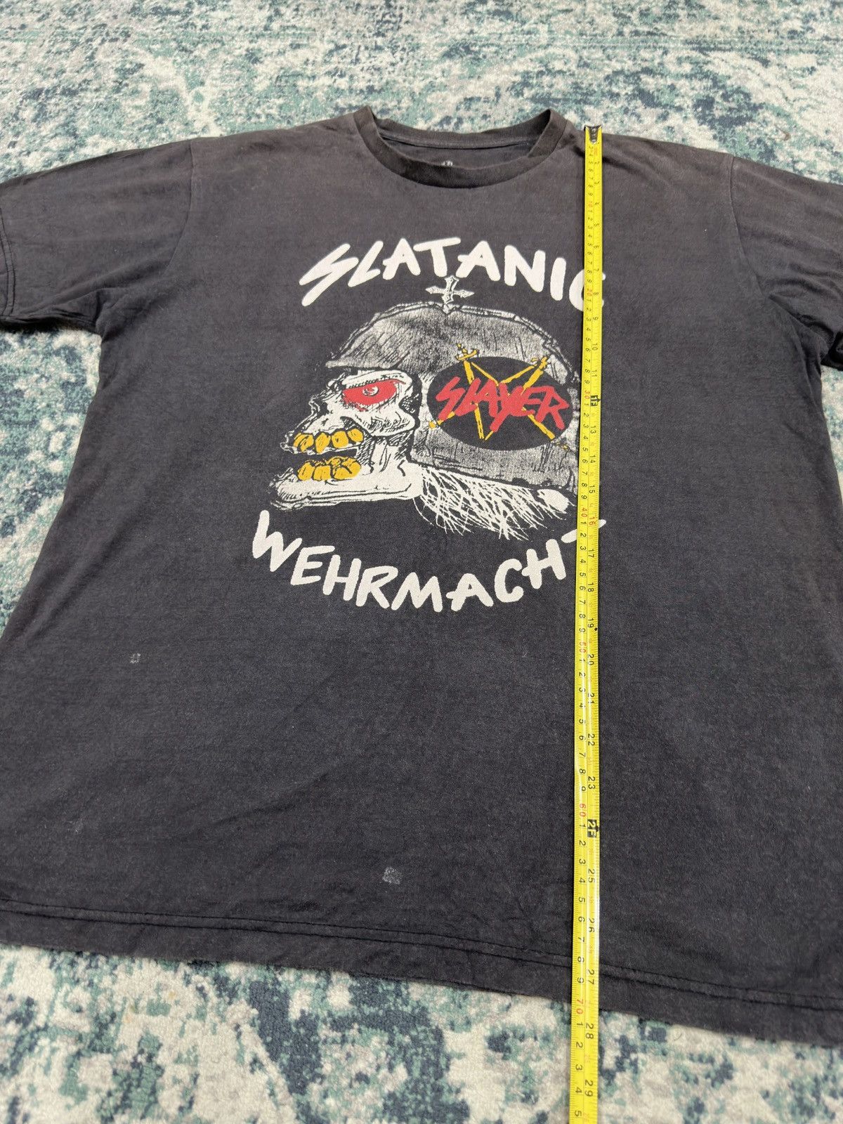 Band Tees Y2K Slayer Slatanic Wehrmacht Sun Faded Shirt Size US L / EU 52-54 / 3 - 8 Thumbnail
