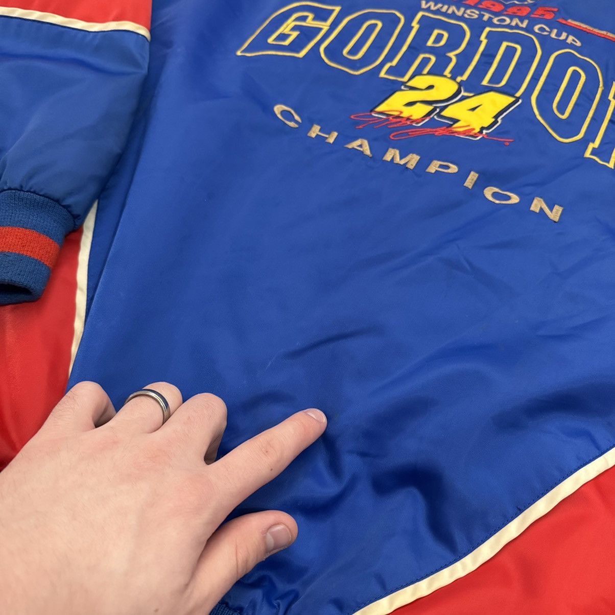 Nutmeg Vintage Blue Red NASCAR Jeff Gordon Signature Nutmeg Jacket Size US XL / EU 56 / 4 - 7 Thumbnail