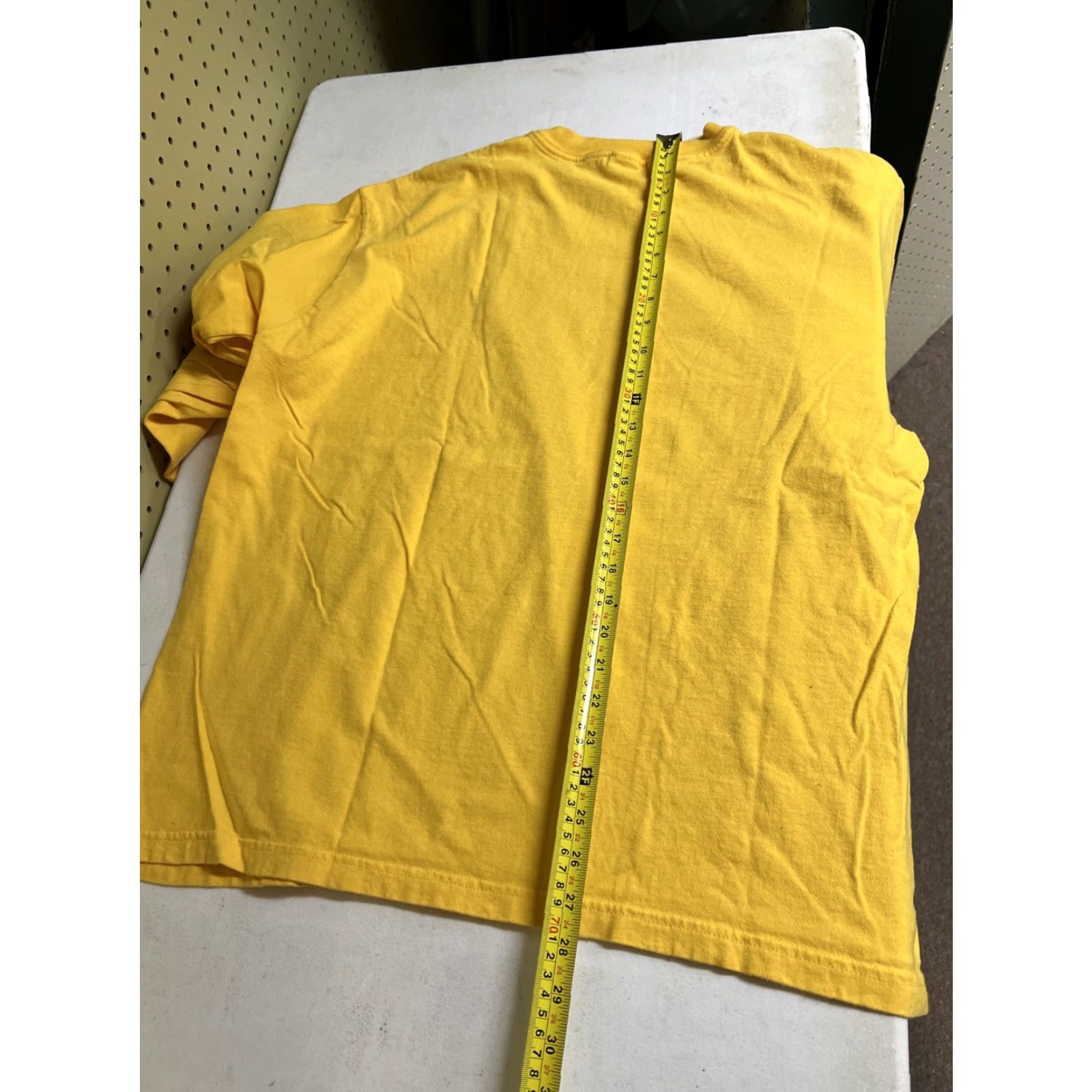 Gap VINTAGE Gap Mens Large T-Shirt Yellow 90s Spell Out Long Sleeve Crew Neck Cotton Knit Distressed Skate Grunge American 2000s Burn Out Size US L / EU 52-54 / 3 - 3 Thumbnail