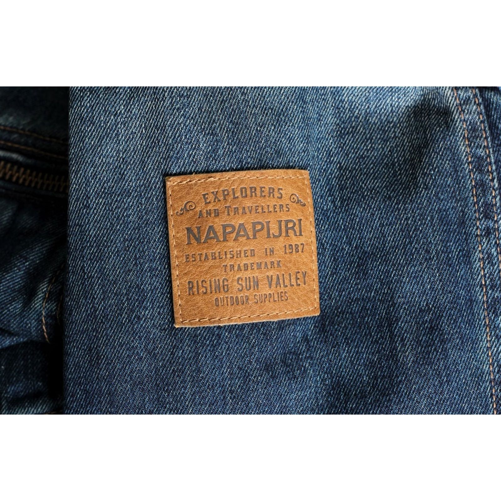 Napapijri Napapijri Denim Jacket Men M Full Zip Biker Denim Jacket blue Size M Regular Mens Size US M / EU 48-50 / 2 - 5 Thumbnail