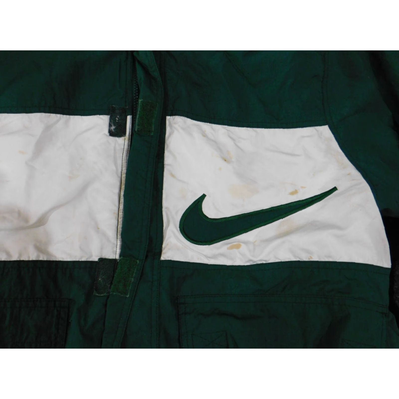 Nike VINTAGE Nike Jacket Small Green Puffer 90s S Zip Lined Nylon Retro Embroidered Mens Regular Autumn Winter Size US S / EU 44-46 / 1 - 4 Thumbnail