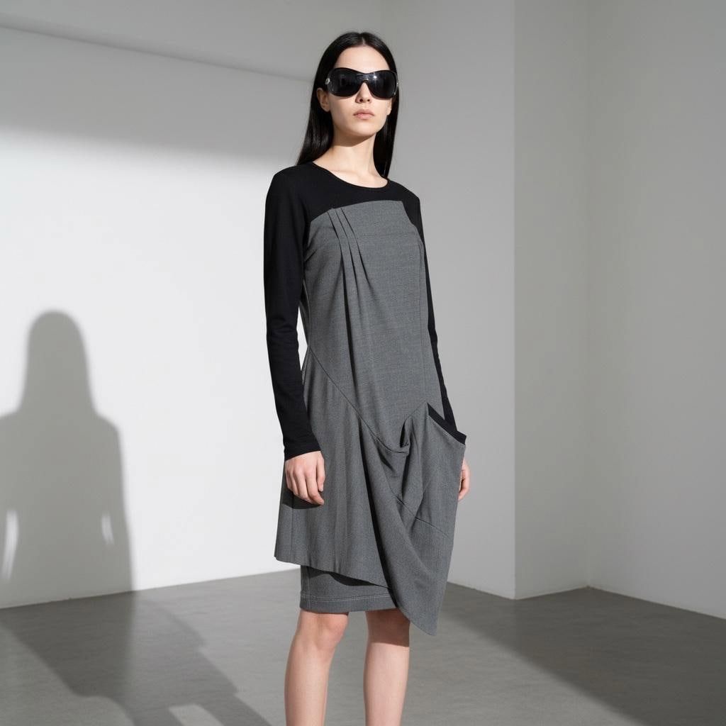 Cop Copine The Cop Copine Half Pleated Draped Archive Dress Size ONE SIZE - 2 Thumbnail