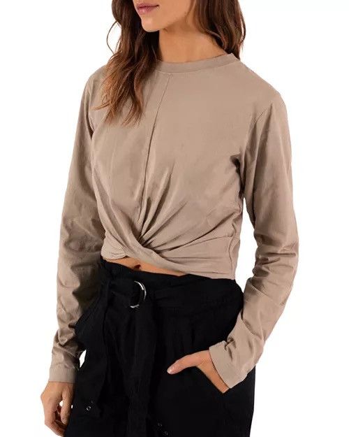 Pam & Gela PAM & GELA Twist Front Combed Cotton Long Sleeve Tee S/P VGC Size S / US 4 / IT 40 - 7 Thumbnail