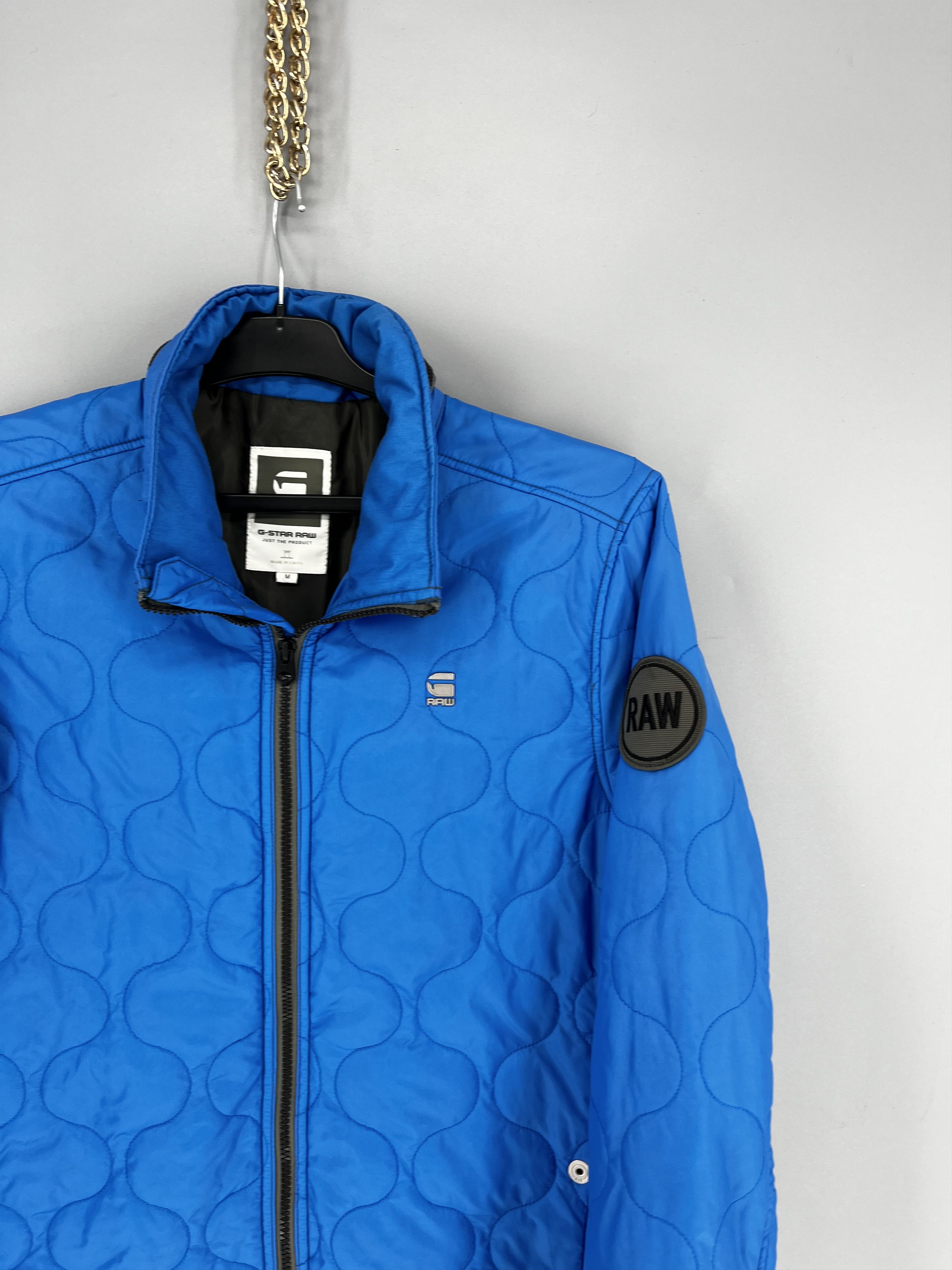 Raw State G-Star RAW Blue Quilted Zip Jacket Men’s Size US M / EU 48-50 / 2 - 5 Thumbnail