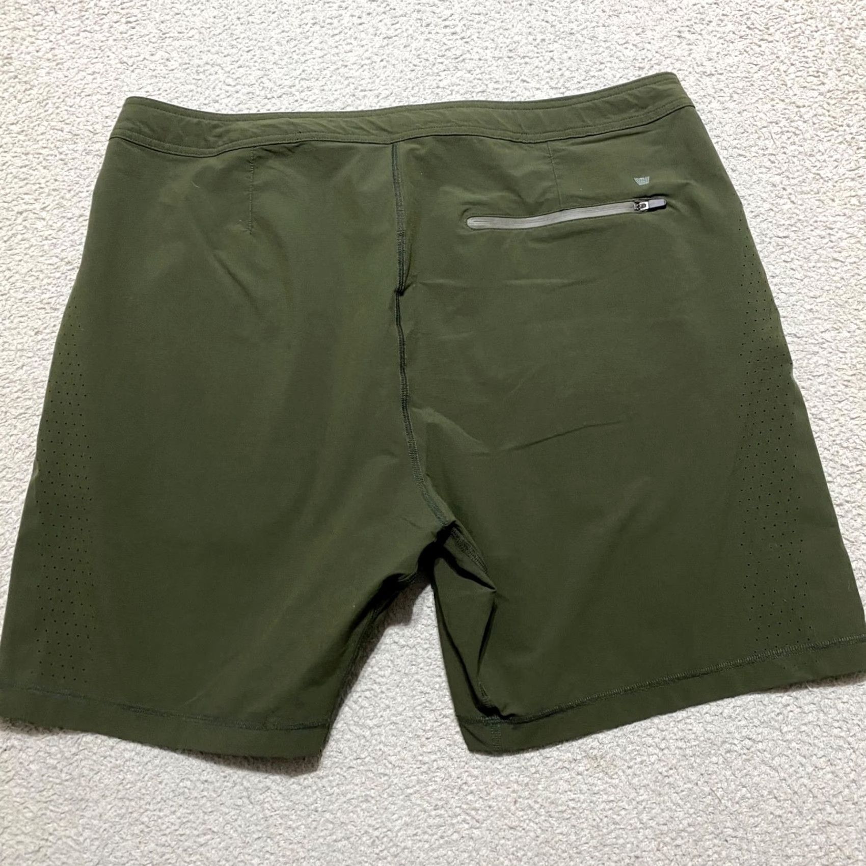 Vintage Mack Weldon Shorts Mens Bermuda Athletic Drawstring Lightweight Pockets Gray Green 7in Inseam Nylon Spandex Quick Dry Athletic Mens Size US 33 - 2 Thumbnail