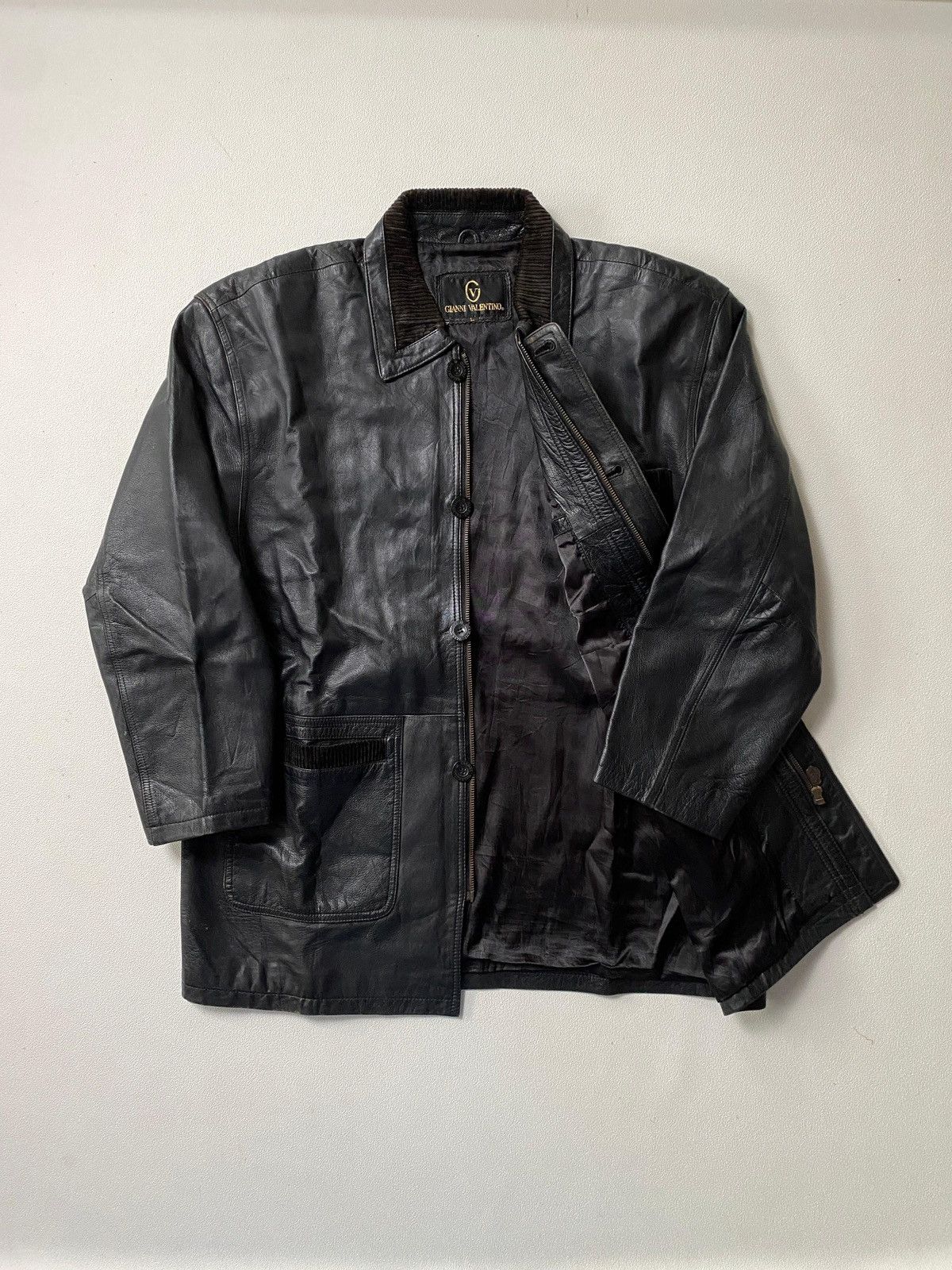 Gianni Valentino ⚡️Vintage Leather Jacket Gianni Valentino⚡️ Size US L / EU 52-54 / 3 - 1 Thumbnail