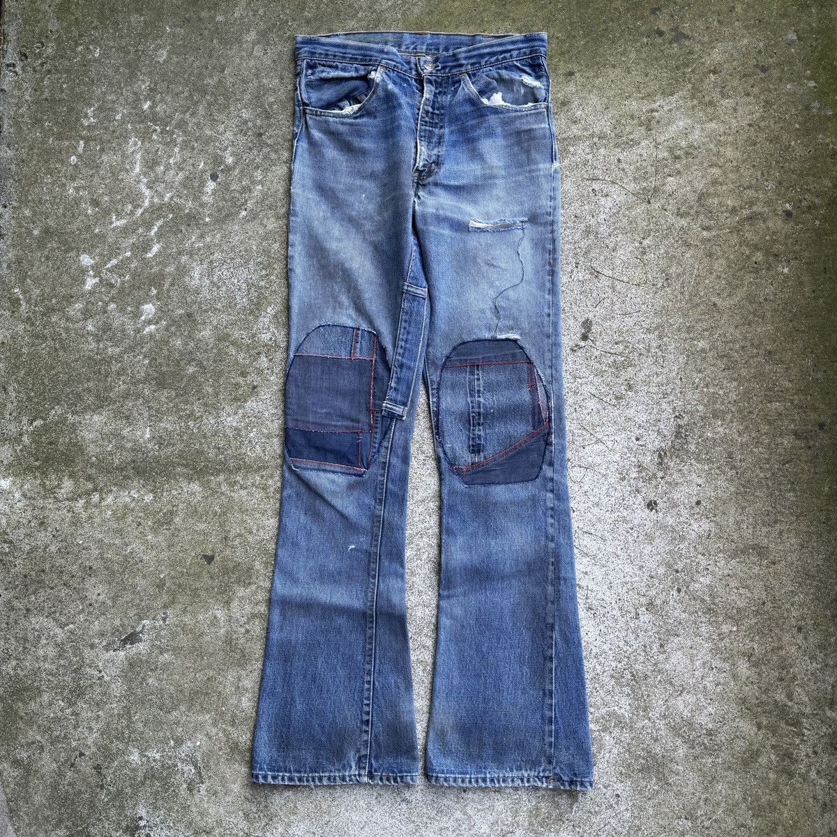 Image of Levis x Vintage 60S 70's Levi’S Big E Orange Tab 646 Bootcut Flare in Blue, Men's (Size 30)