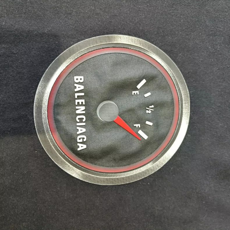 Balenciaga Balenciaga Black Watch Dial Printed Logo Round Neck Short Size US XS / EU 42 / 0 - 3 Thumbnail