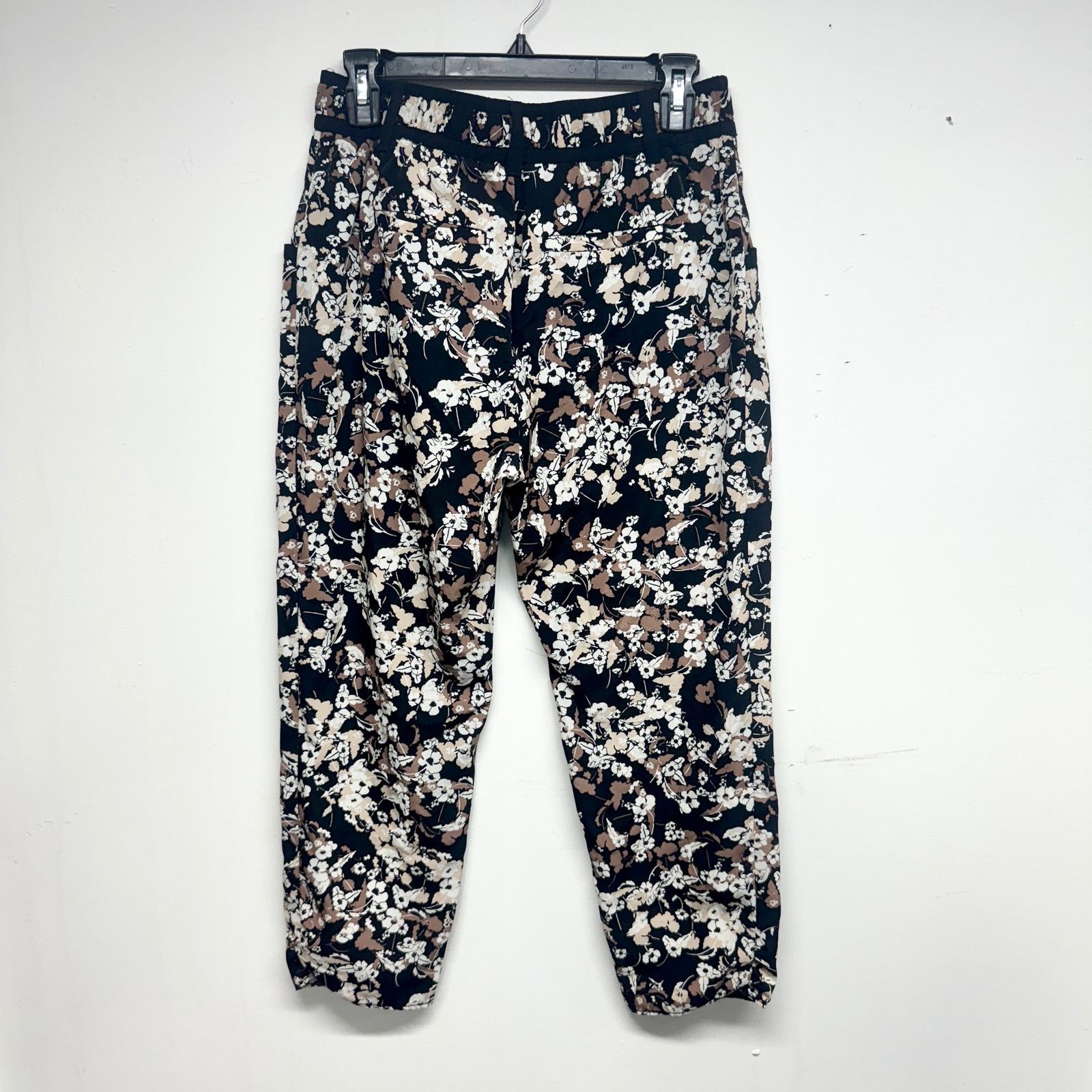 Anthropologie Anthropologie Cartonnier Pant Black Floral Nassella Crop 6P Size 28" / US 6 / IT 42 - 3 Thumbnail