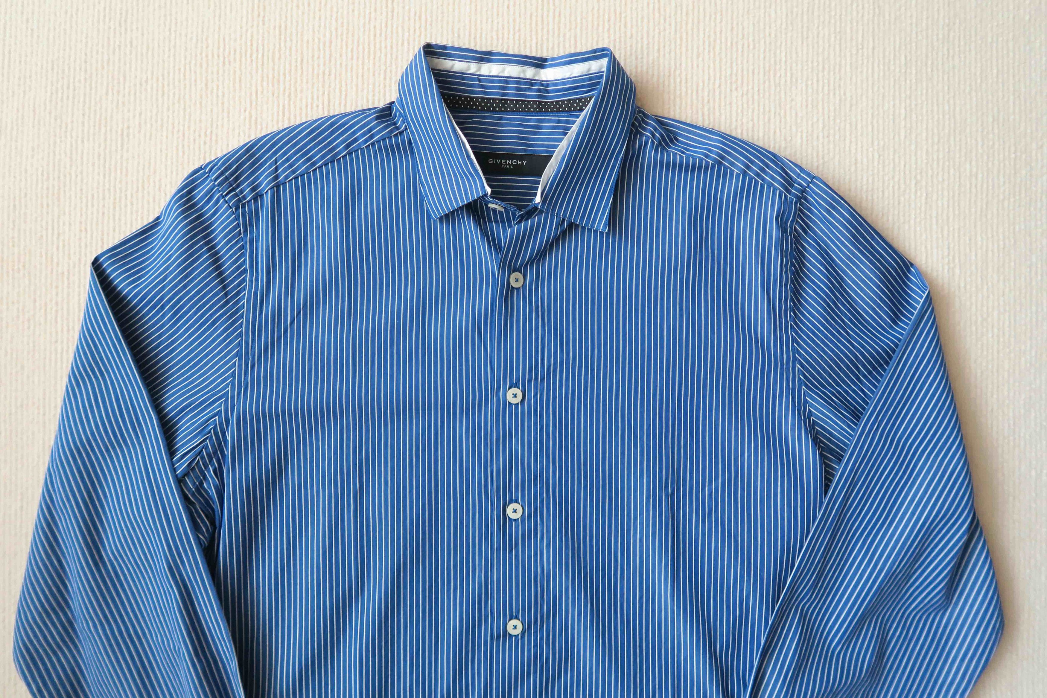 Givenchy Givenchy Pinstripe Contrast Collar/Cuffs Detail Shirt Size US L / EU 52-54 / 3 - 2 Thumbnail
