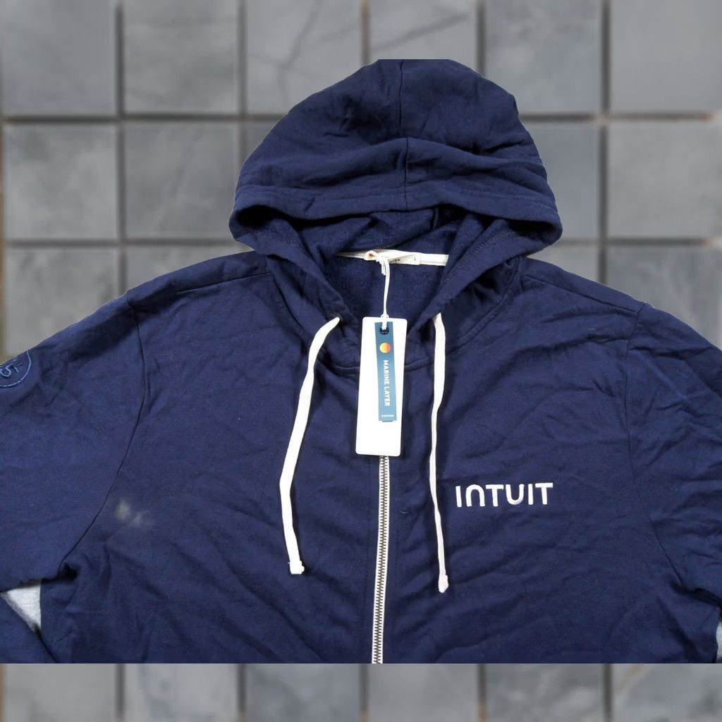Marine Layer Marine Layer Hoodie Mens Large Blue Full Zip Outdoors Sweatshirt NYLON? (Note: Original only allows existing words; this placeholder indicates issue) Size US L / EU 52-54 / 3 - 1 Thumbnail