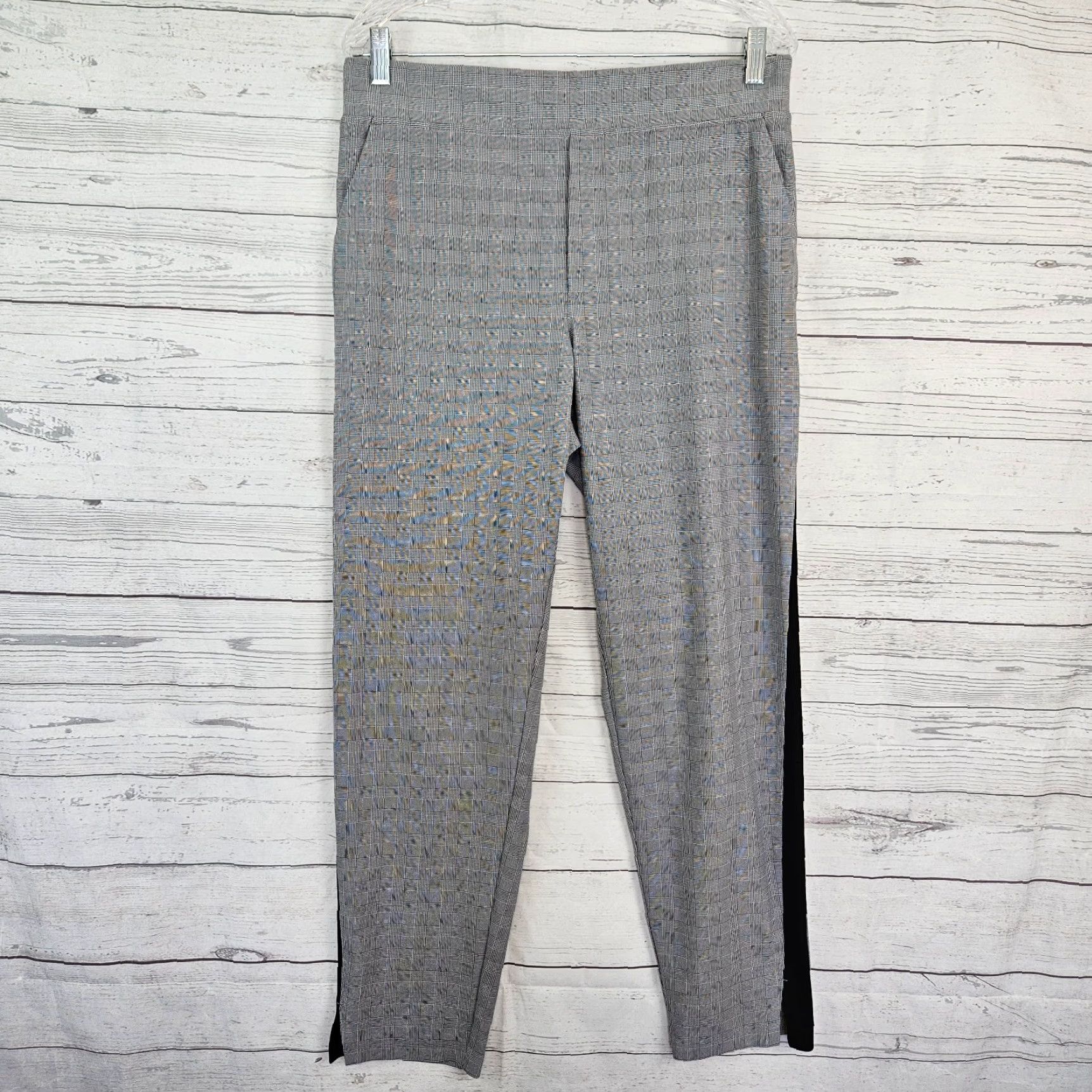 Athleta Athleta Womens Brooklyn Ankle Pants Sz 10 Black Plaid Pull On Size 32" / US 10 / IT 46 - 2 Thumbnail
