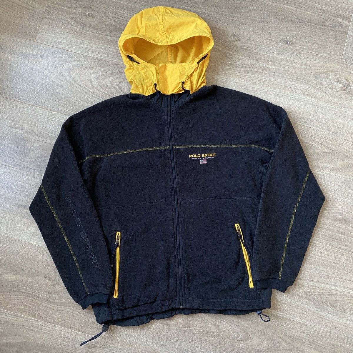 Polo Ralph Lauren × Vintage Polo Sport Nylon Hooded Fleece Size US S / EU 44-46 / 1 - 1 Thumbnail